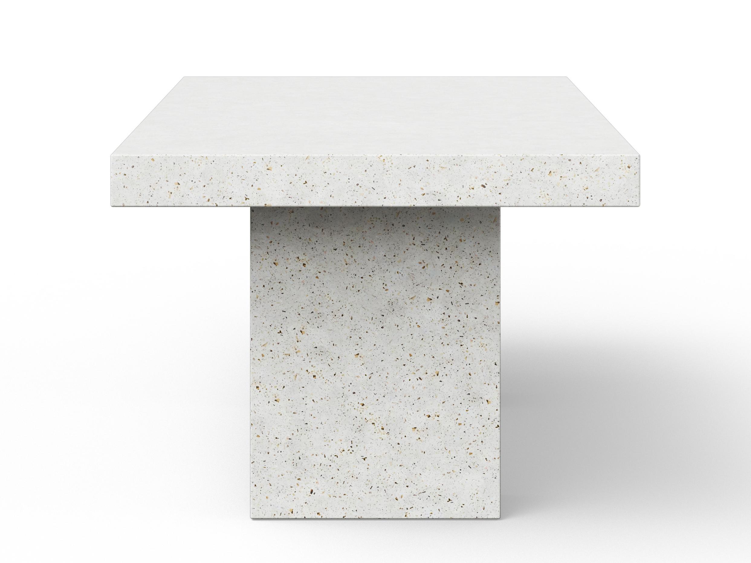 Urbia Outdoor Mixx Ivory Terrazzo Concrete Rectangular Dining Table