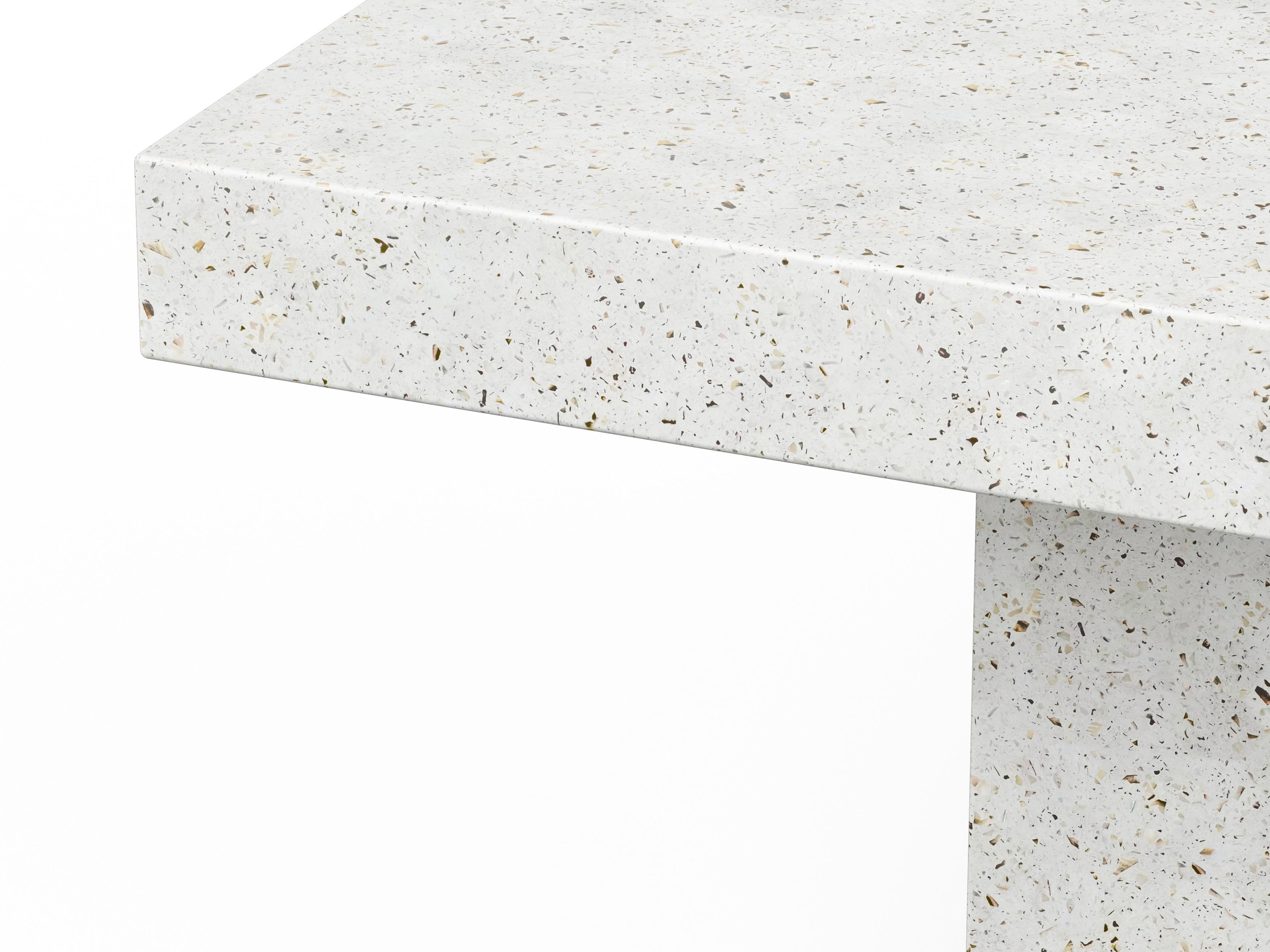 Urbia Outdoor Mixx Ivory Terrazzo Concrete Rectangular Dining Table