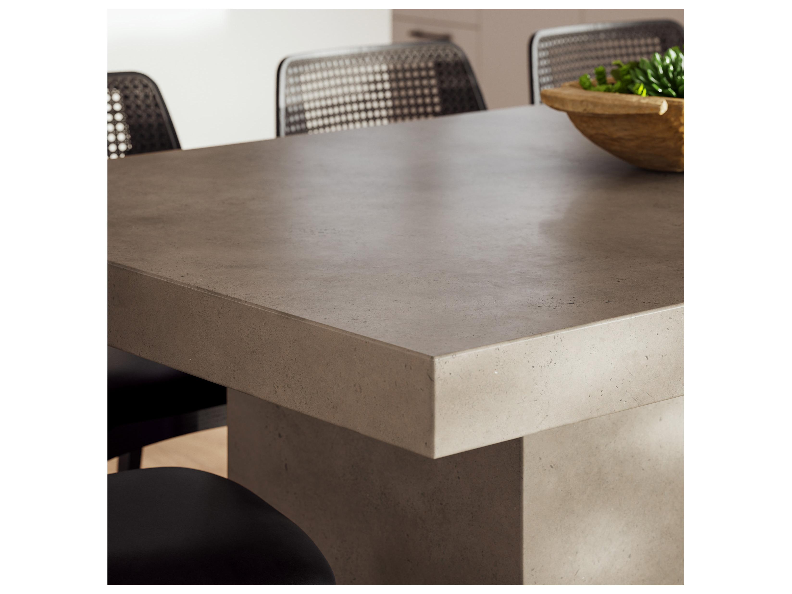 Urbia Outdoor Mixx Dark Grey Concrete Rectangular Dining Table