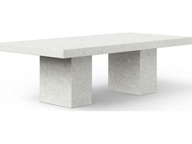 Urbia Outdoor Mixx Ivory Terrazzo Concrete Rectangular Bar Table
