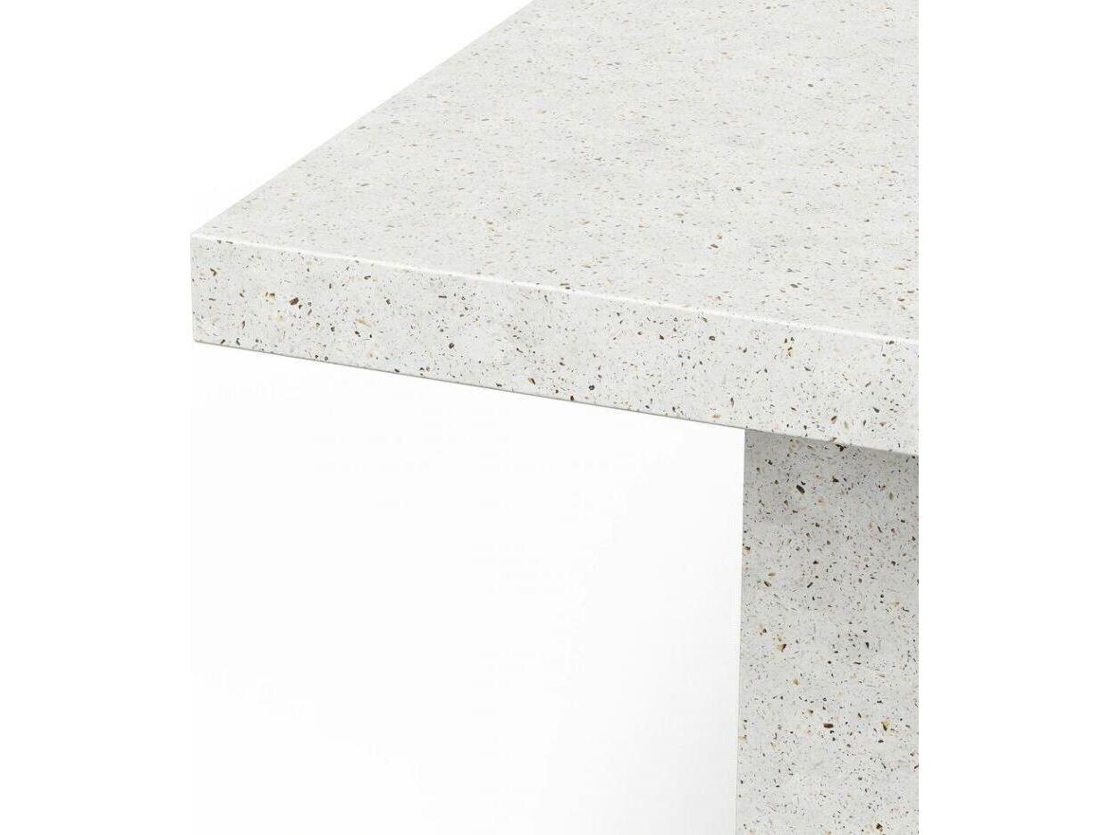 Urbia Outdoor Mixx Ivory Terrazzo Concrete Rectangular Bar Table