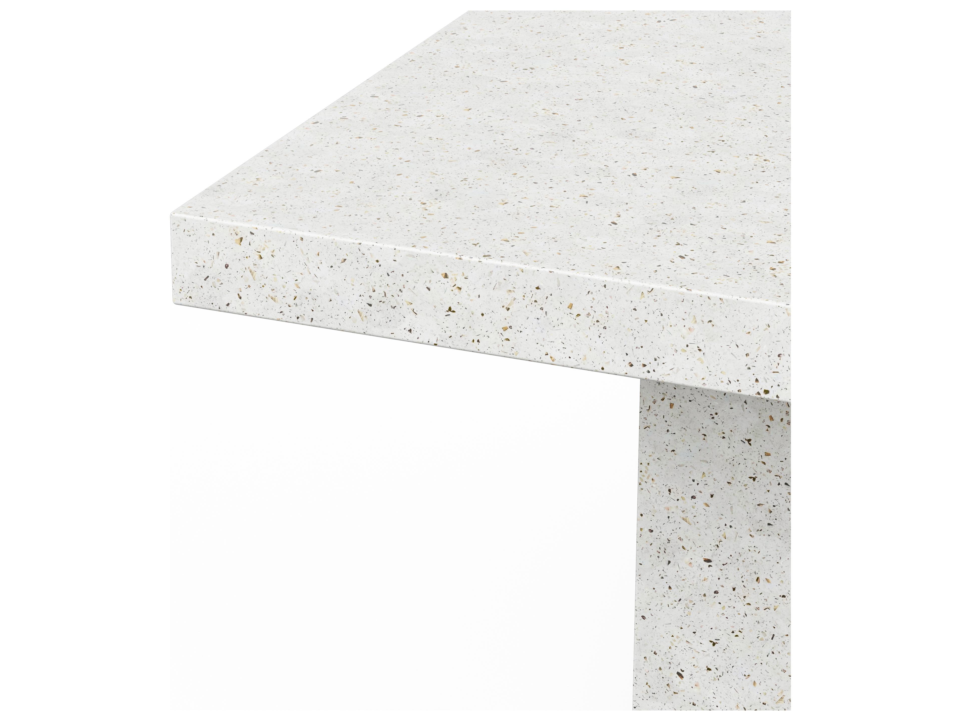 Urbia Outdoor Mixx Ivory Terrazzo Concrete Rectangular Bar Table