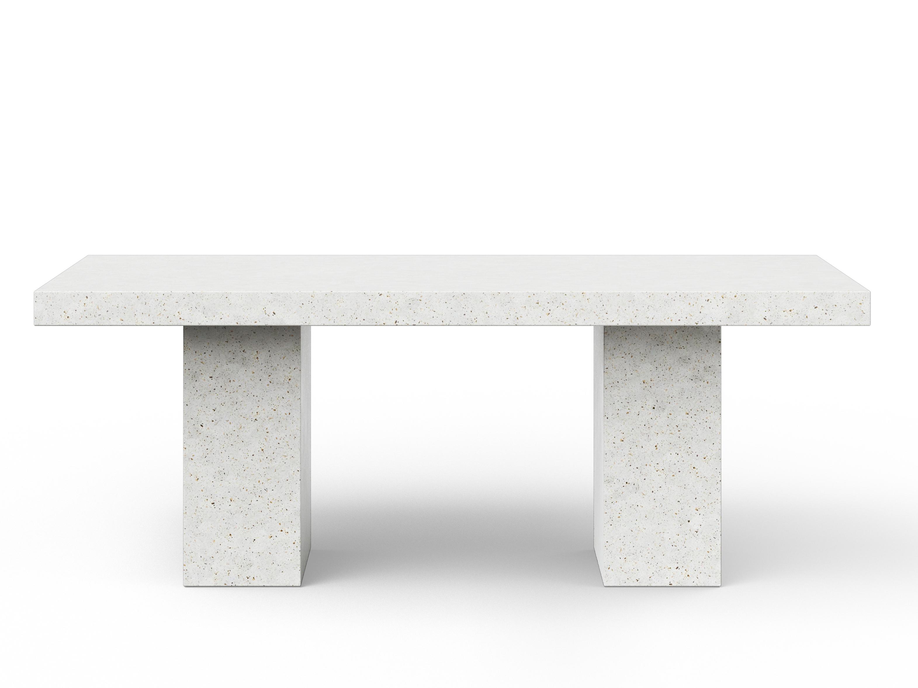 Urbia Outdoor Mixx Ivory Terrazzo Concrete Rectangular Counter Table