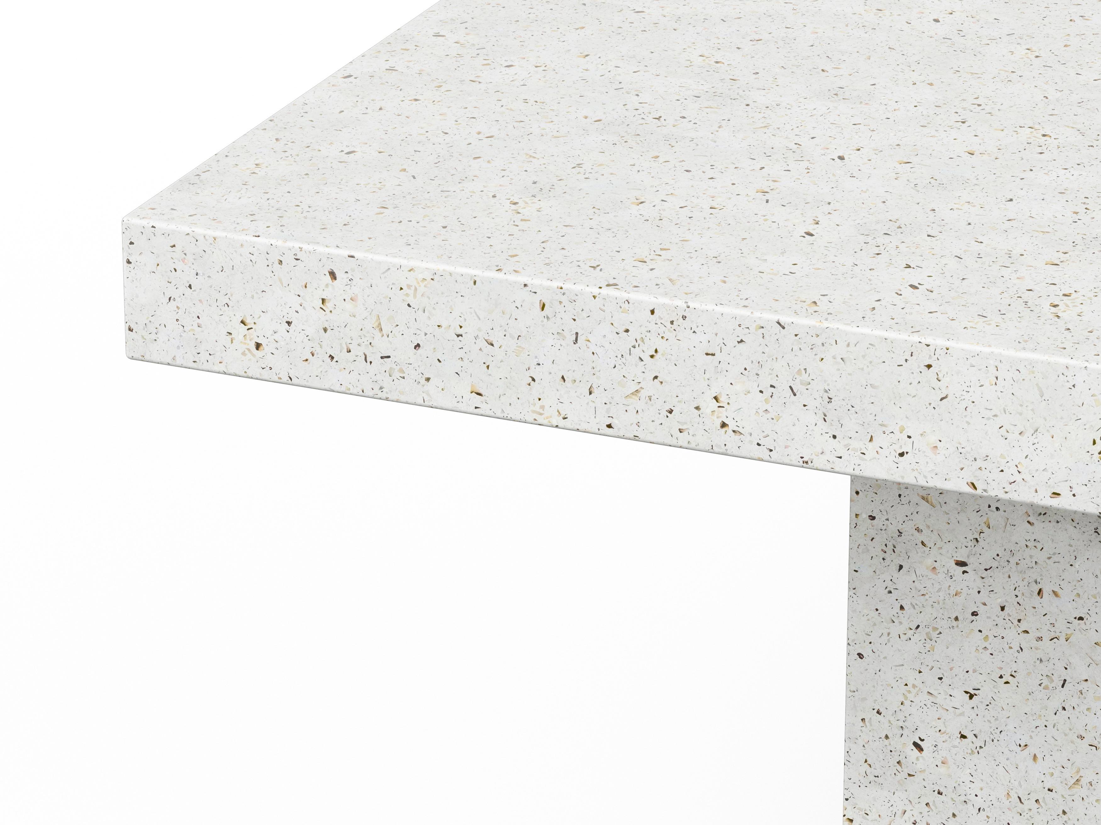 Urbia Outdoor Mixx Ivory Terrazzo Concrete Rectangular Counter Table