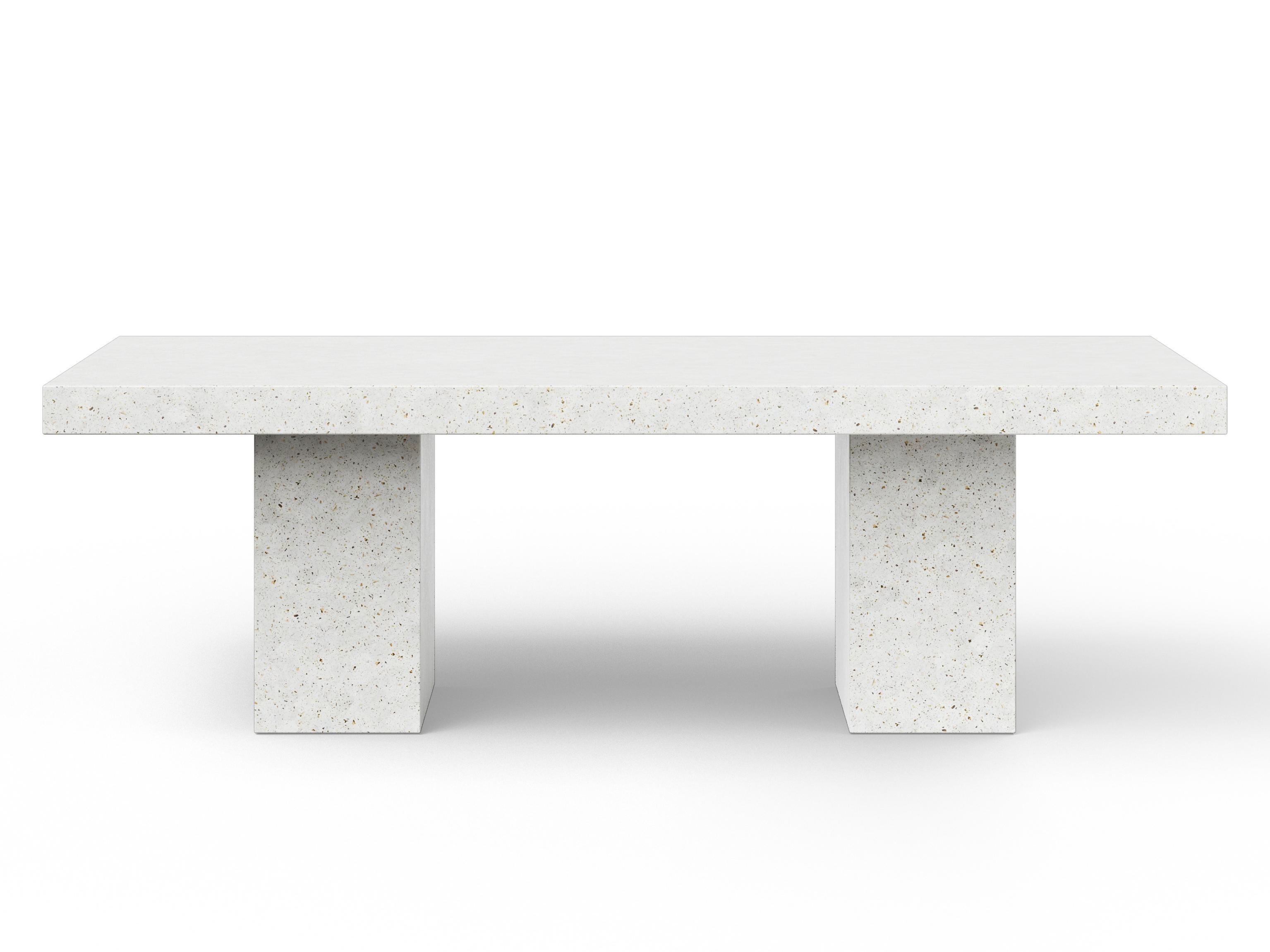 Urbia Outdoor Mixx Ivory Terrazzo Concrete Rectangular Dining Table