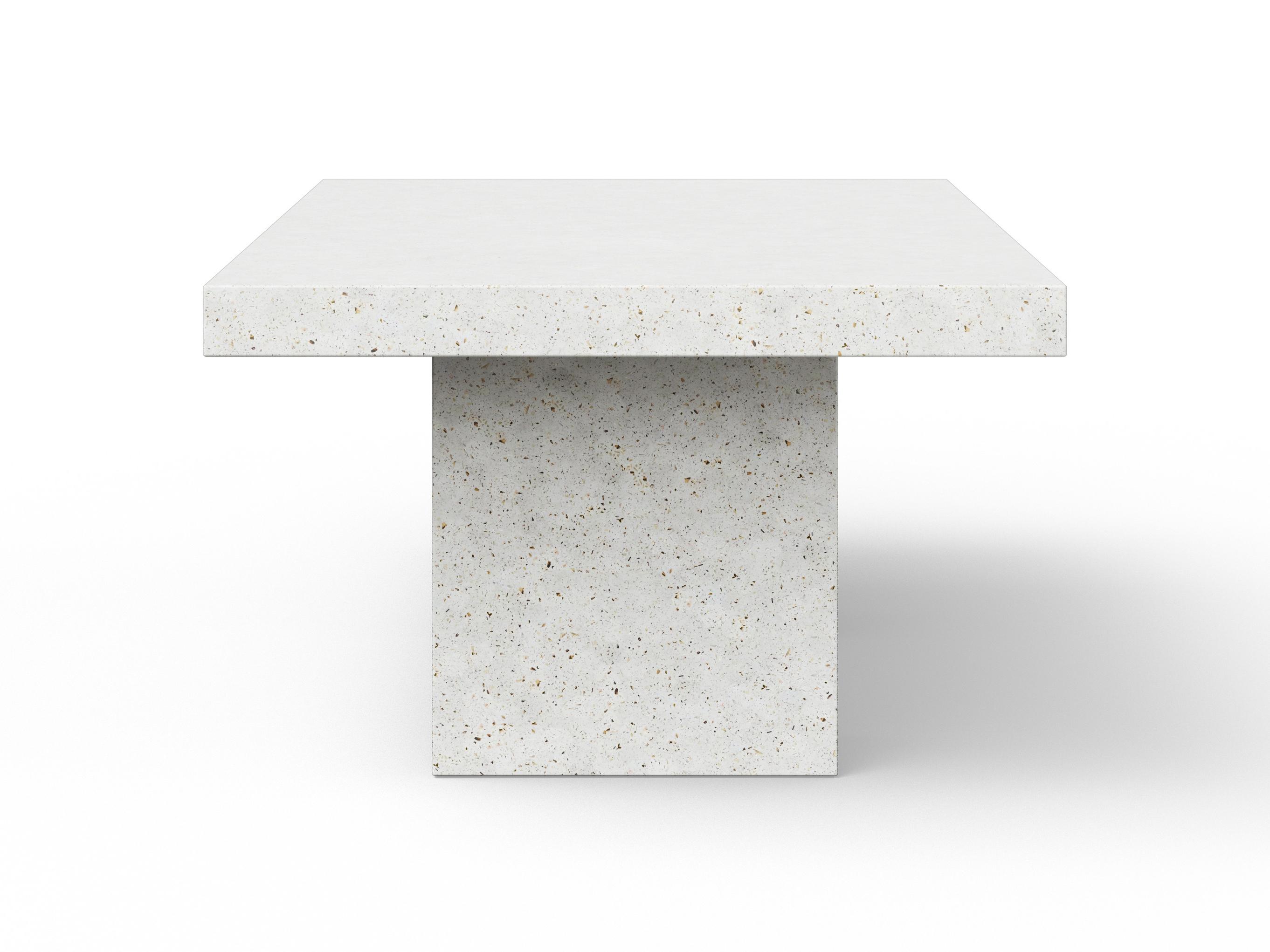 Urbia Outdoor Mixx Ivory Terrazzo Concrete Rectangular Dining Table
