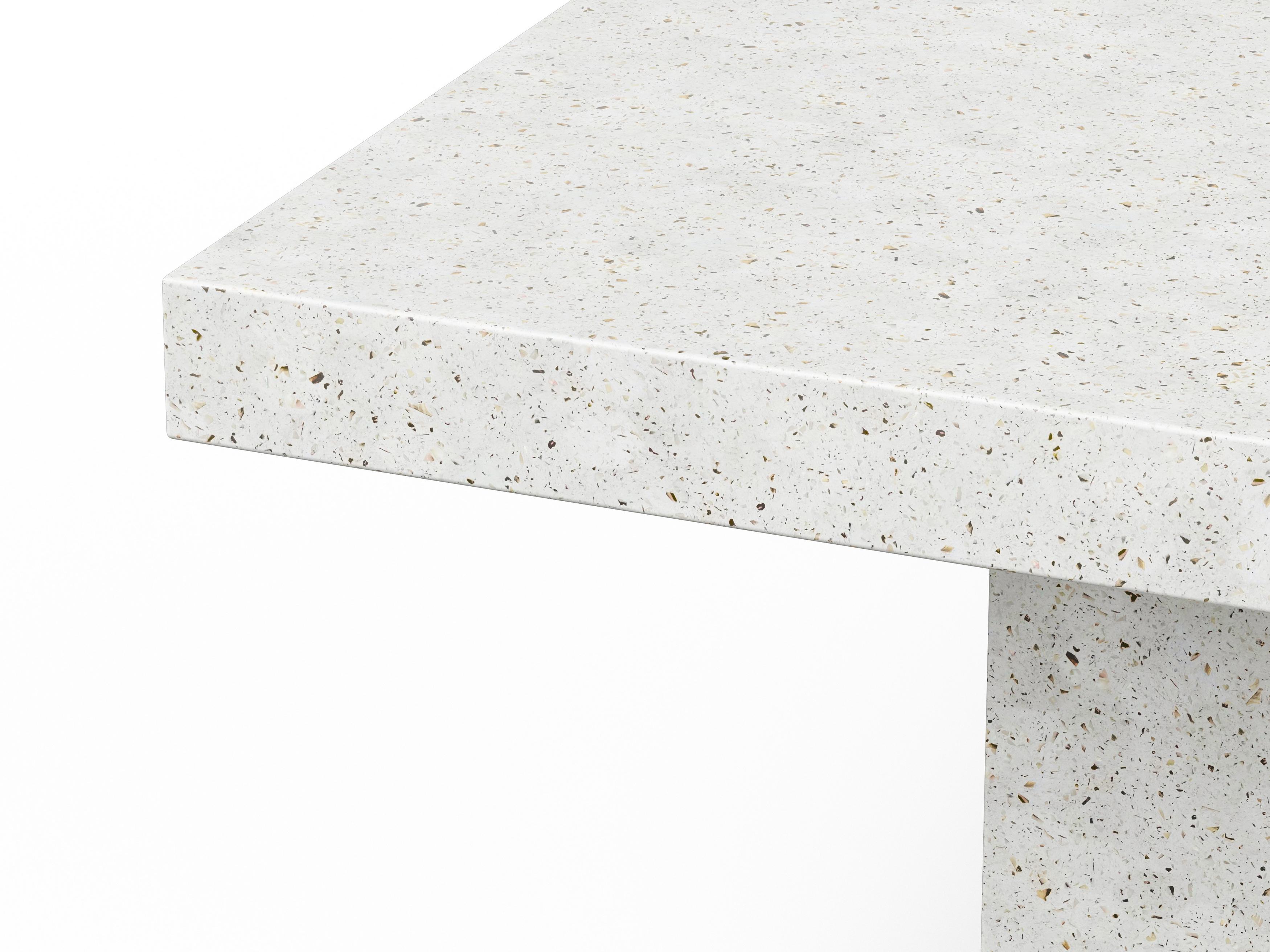 Urbia Outdoor Mixx Ivory Terrazzo Concrete Rectangular Dining Table