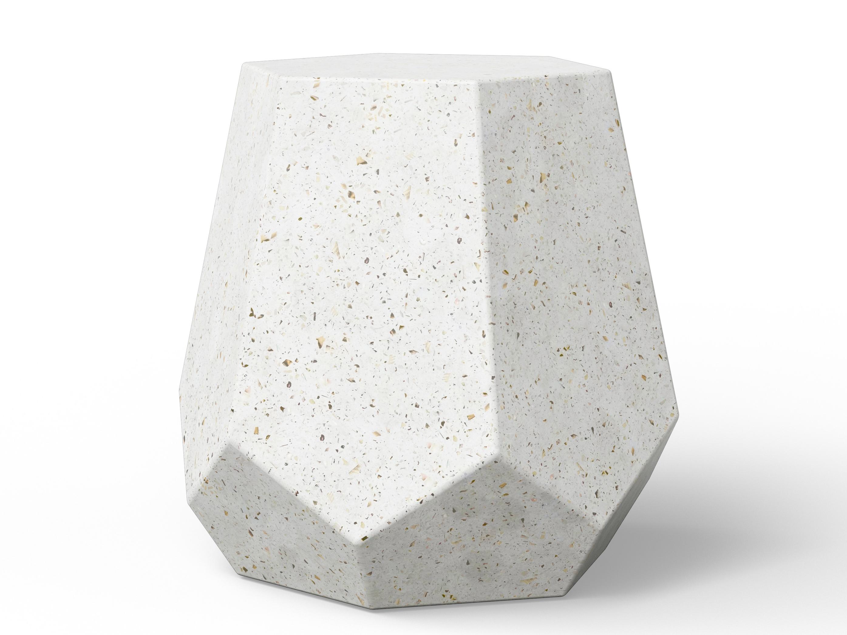 Urbia Outdoor Mixx Ivory Terrazzo Concrete Bar Stool