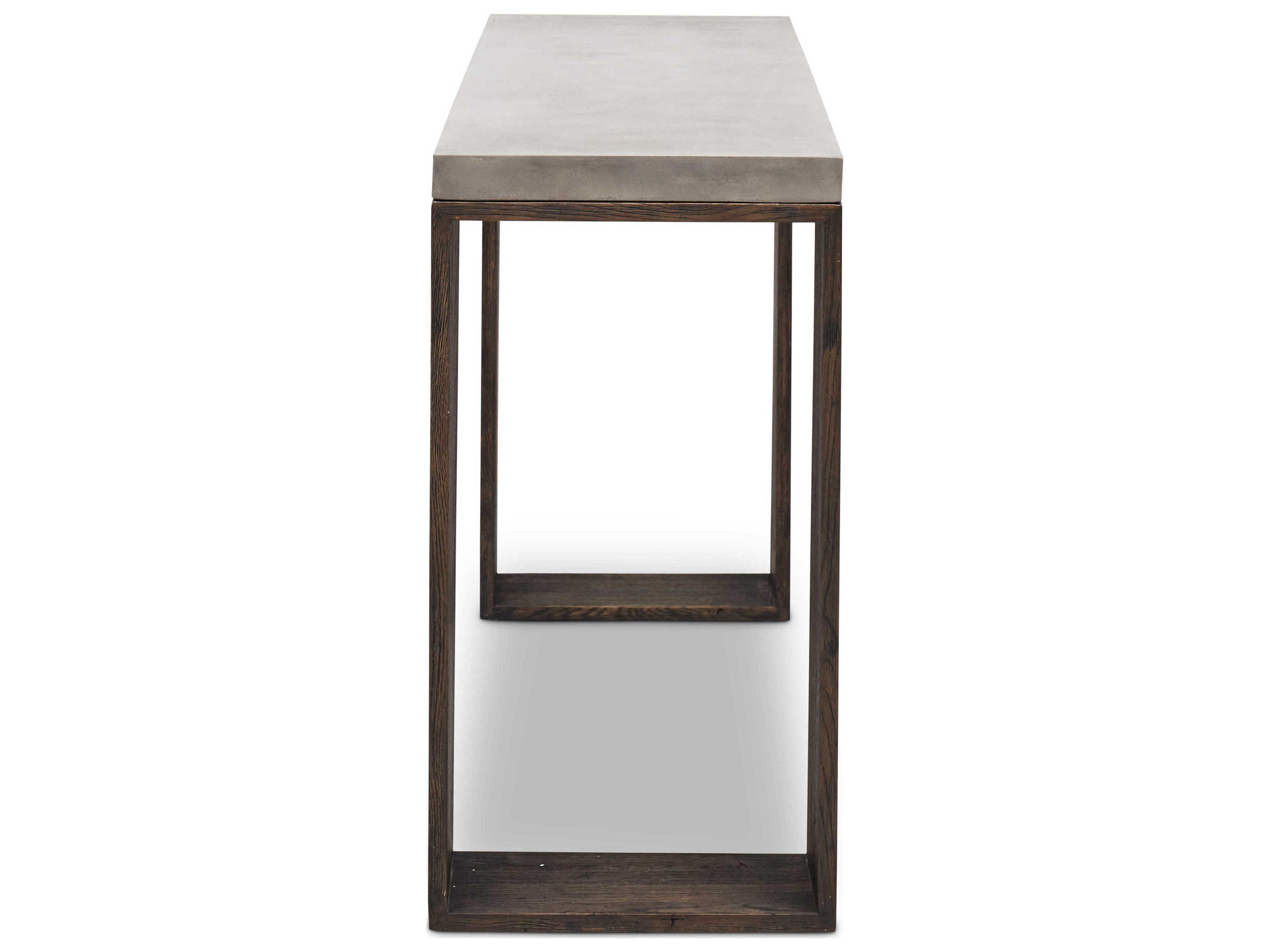 Urbia Outdoor Mixx Dark Grey Heritage Brown Concrete Rectangular Console Table