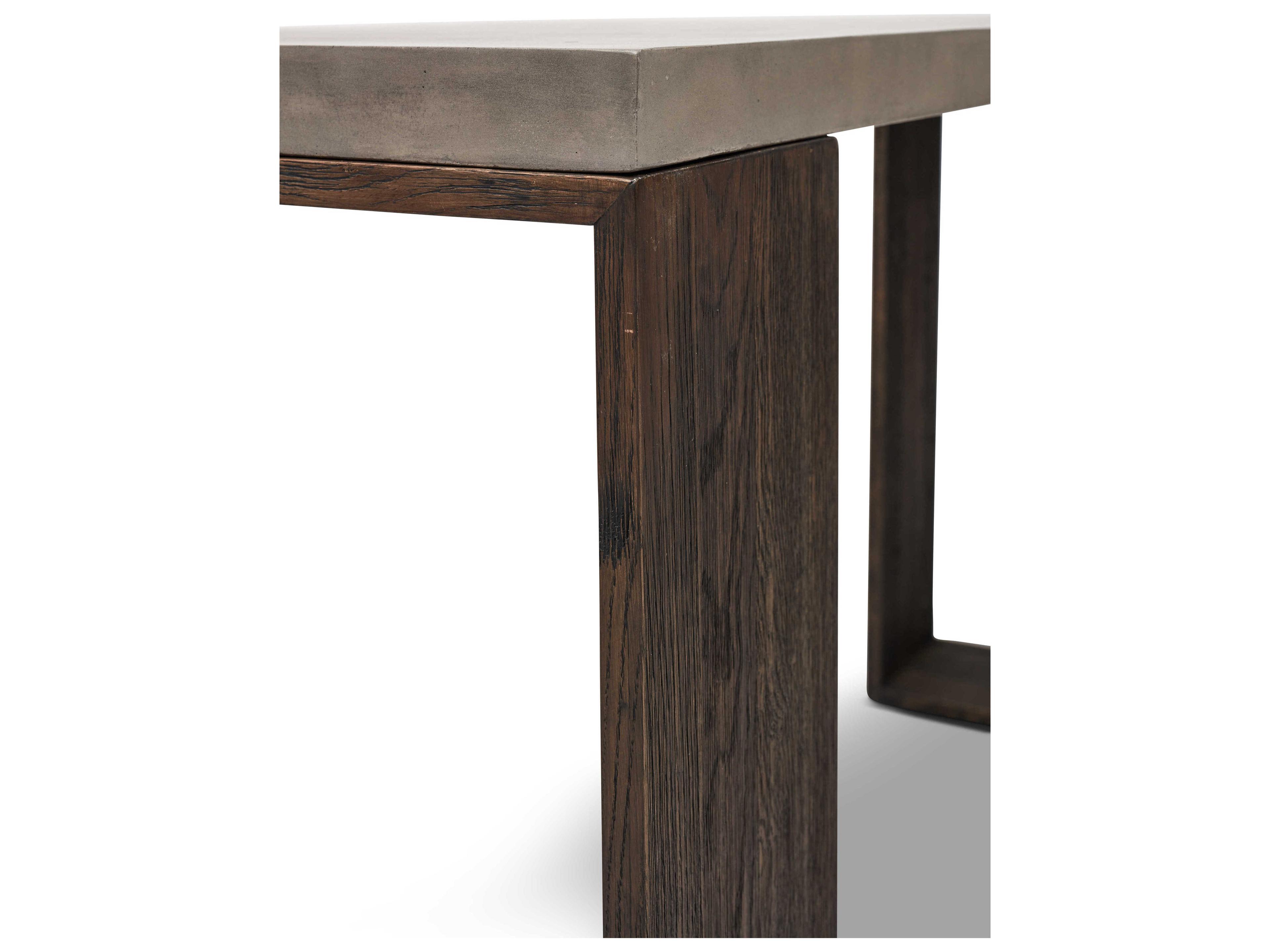 Urbia Outdoor Mixx Dark Grey Heritage Brown Concrete Rectangular Console Table
