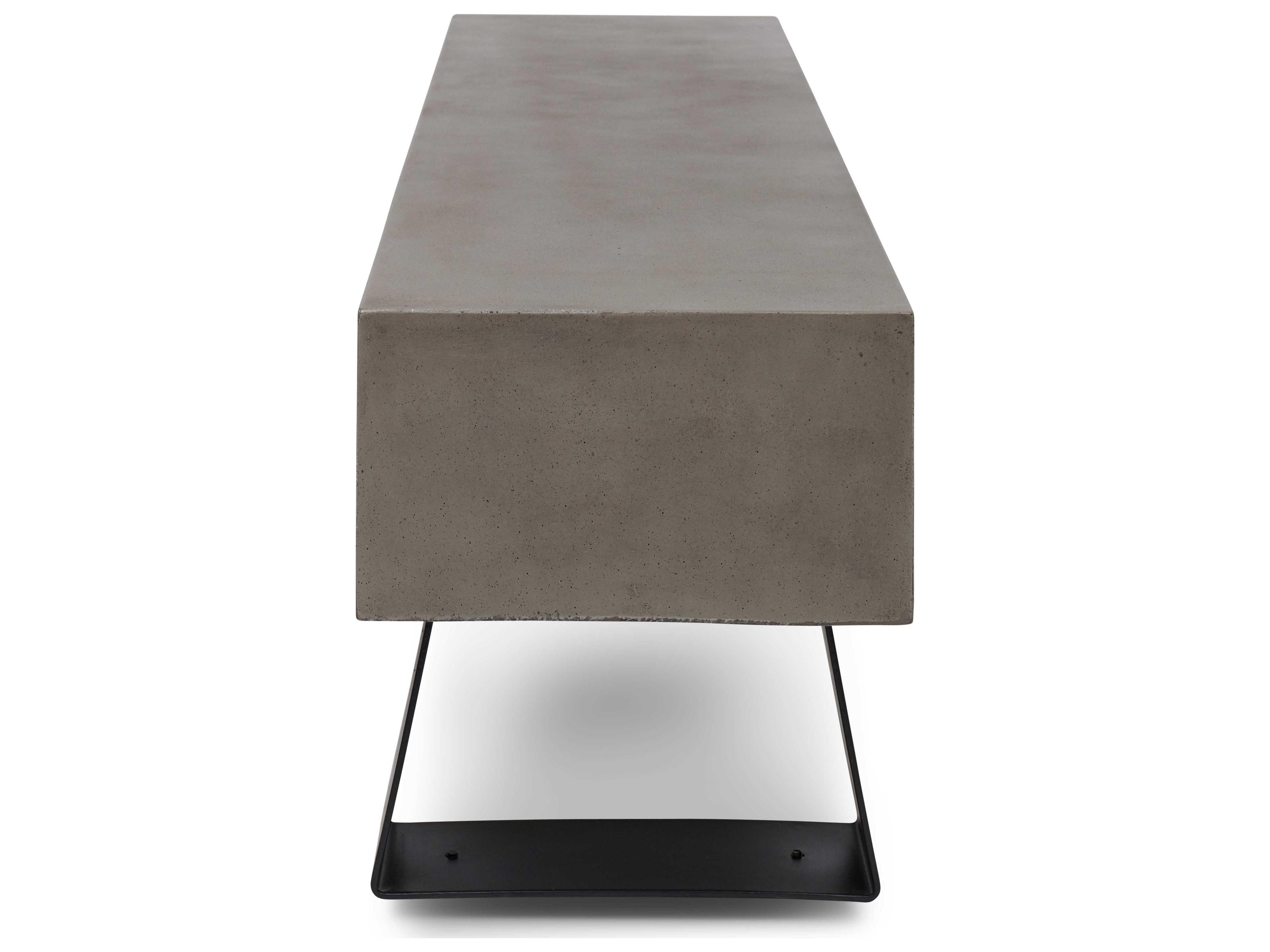 Urbia Outdoor Industrial Dark Grey Black Concrete Bench