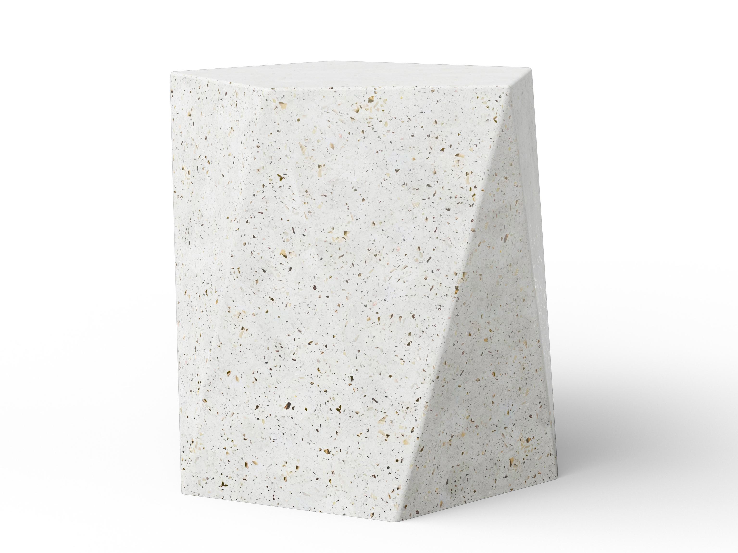 Urbia Outdoor Mixx Ivory Terrazzo Concrete Bar Stool