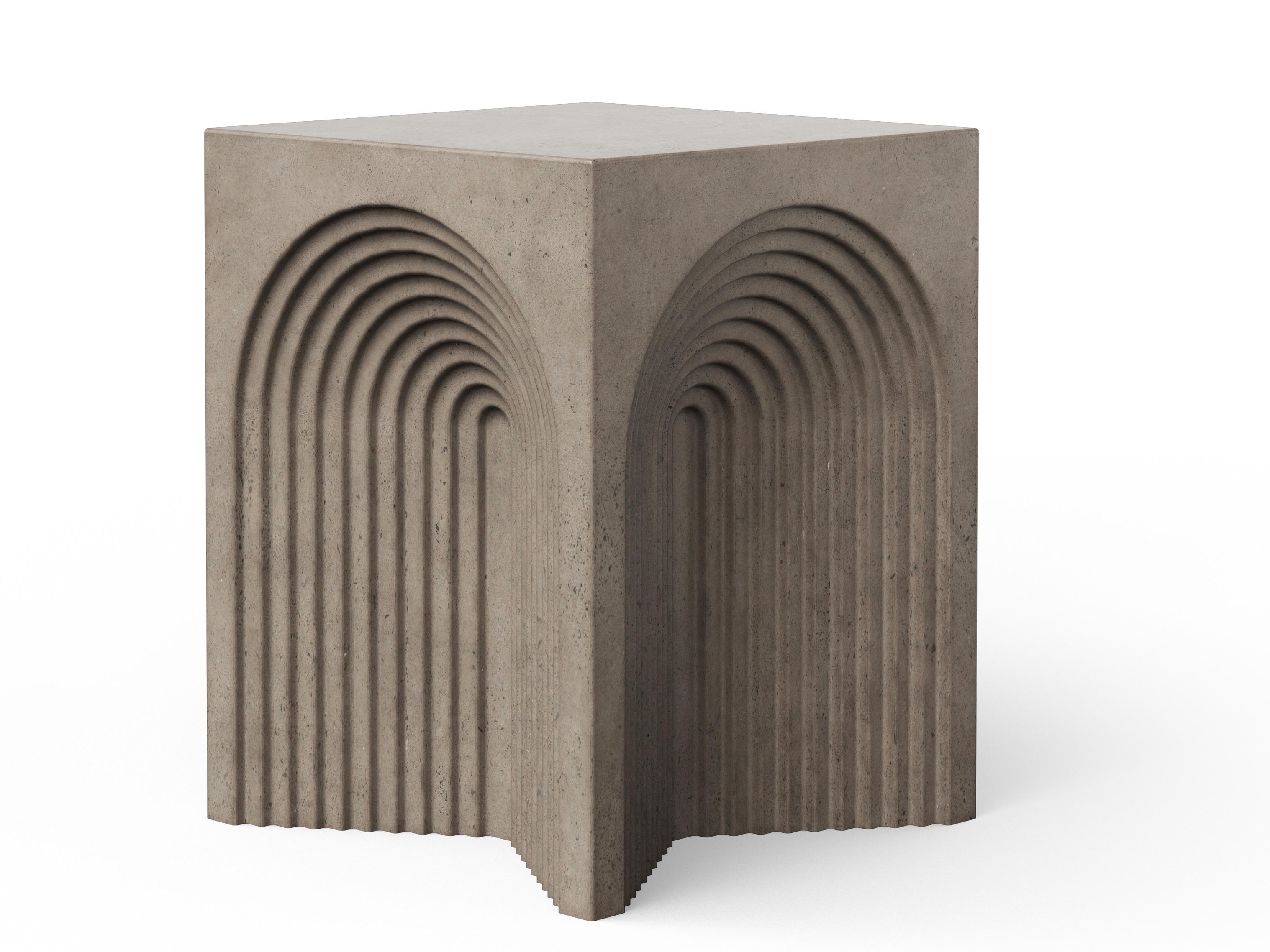 Urbia Outdoor Mixx Dark Grey Concrete Bar Stool