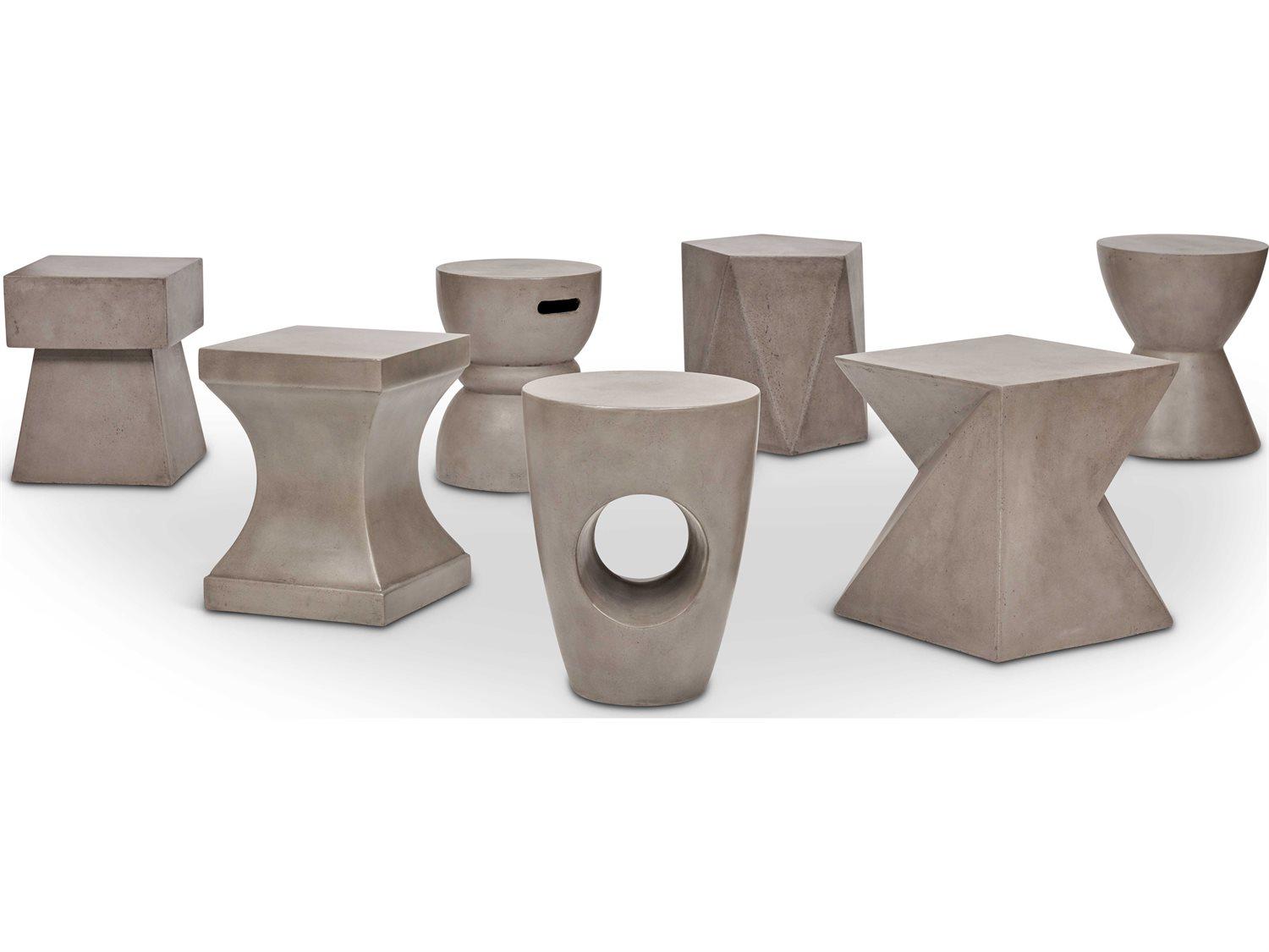 Urbia Outdoor Dark Grey Concrete Bar Stool