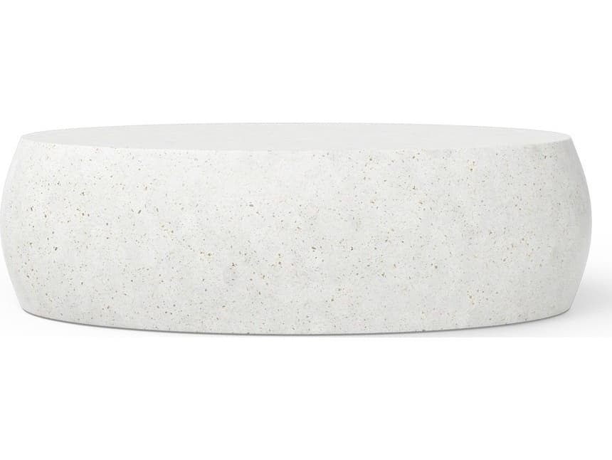 Urbia Outdoor Mixx Ivory Terrazzo Concrete Oval Coffee Table