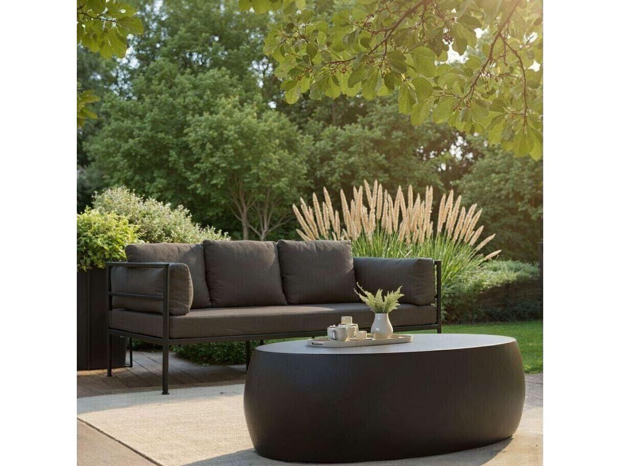 Urbia Outdoor Mixx Lava Concrete Oval Coffee Table