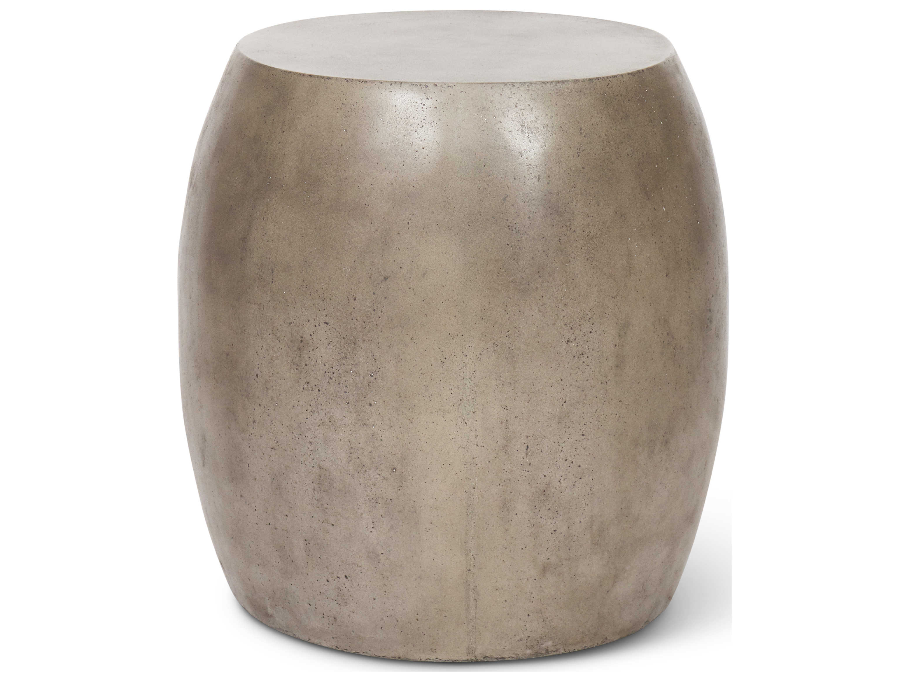 Urbia Outdoor Pebble Dark Grey Concrete Oval End Table