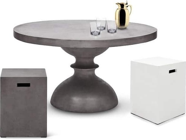 Urbia Outdoor Mixx Dark Grey Concrete Round Dining Table