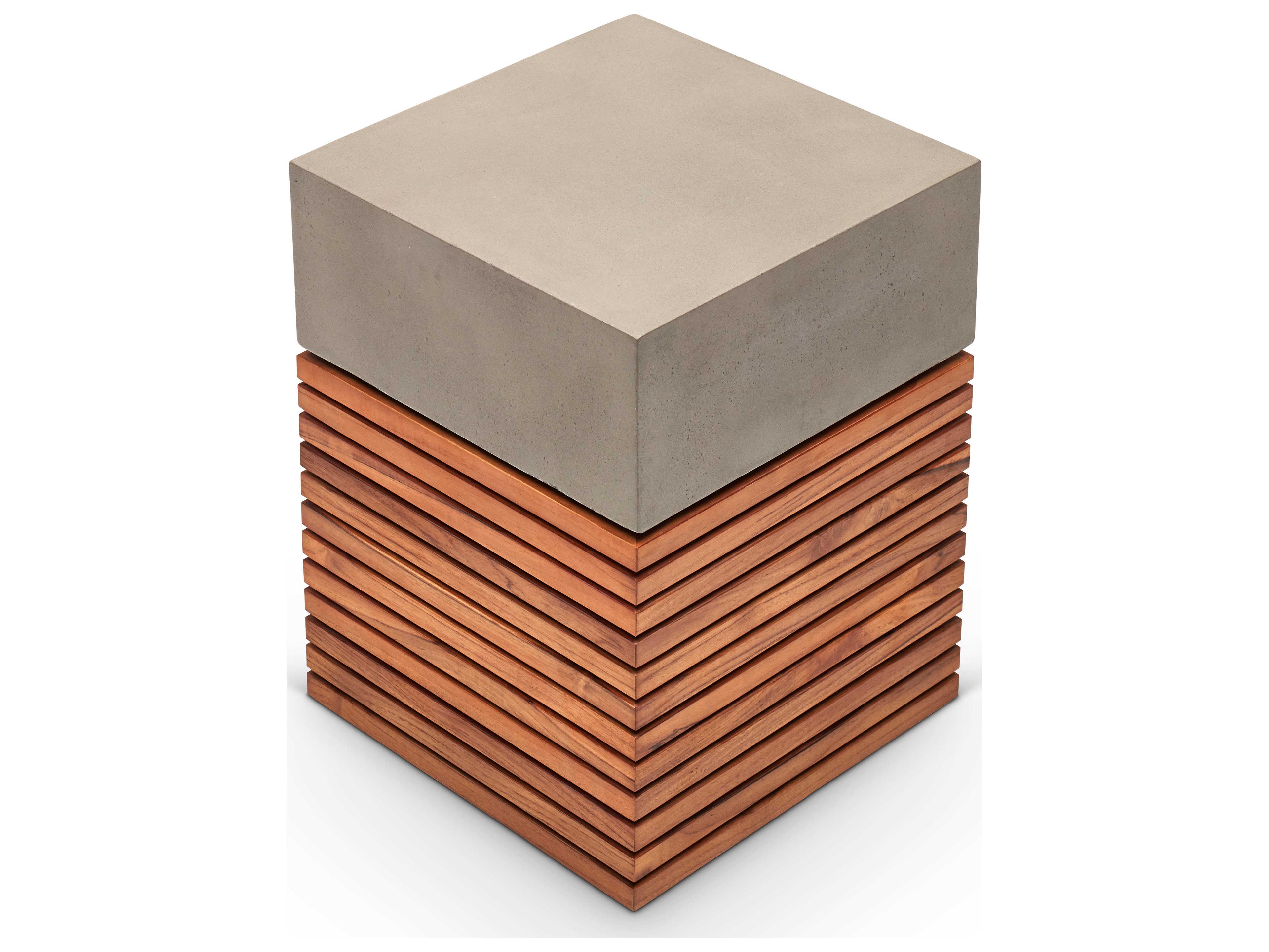 Urbia Outdoor Stecca Dark Grey Teak Concrete Dining Chair