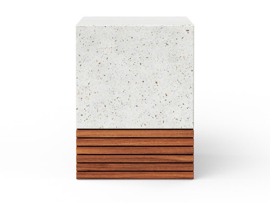 Urbia Outdoor Mixx Ivory Terrazzo Natural Concrete Bar Stool