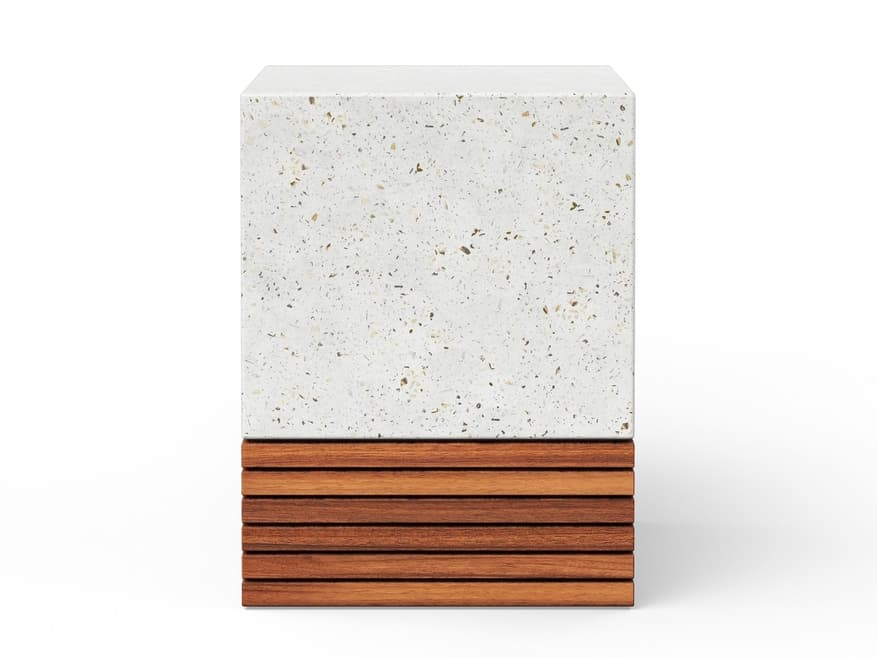 Urbia Outdoor Mixx Ivory Terrazzo Natural Concrete Bar Stool