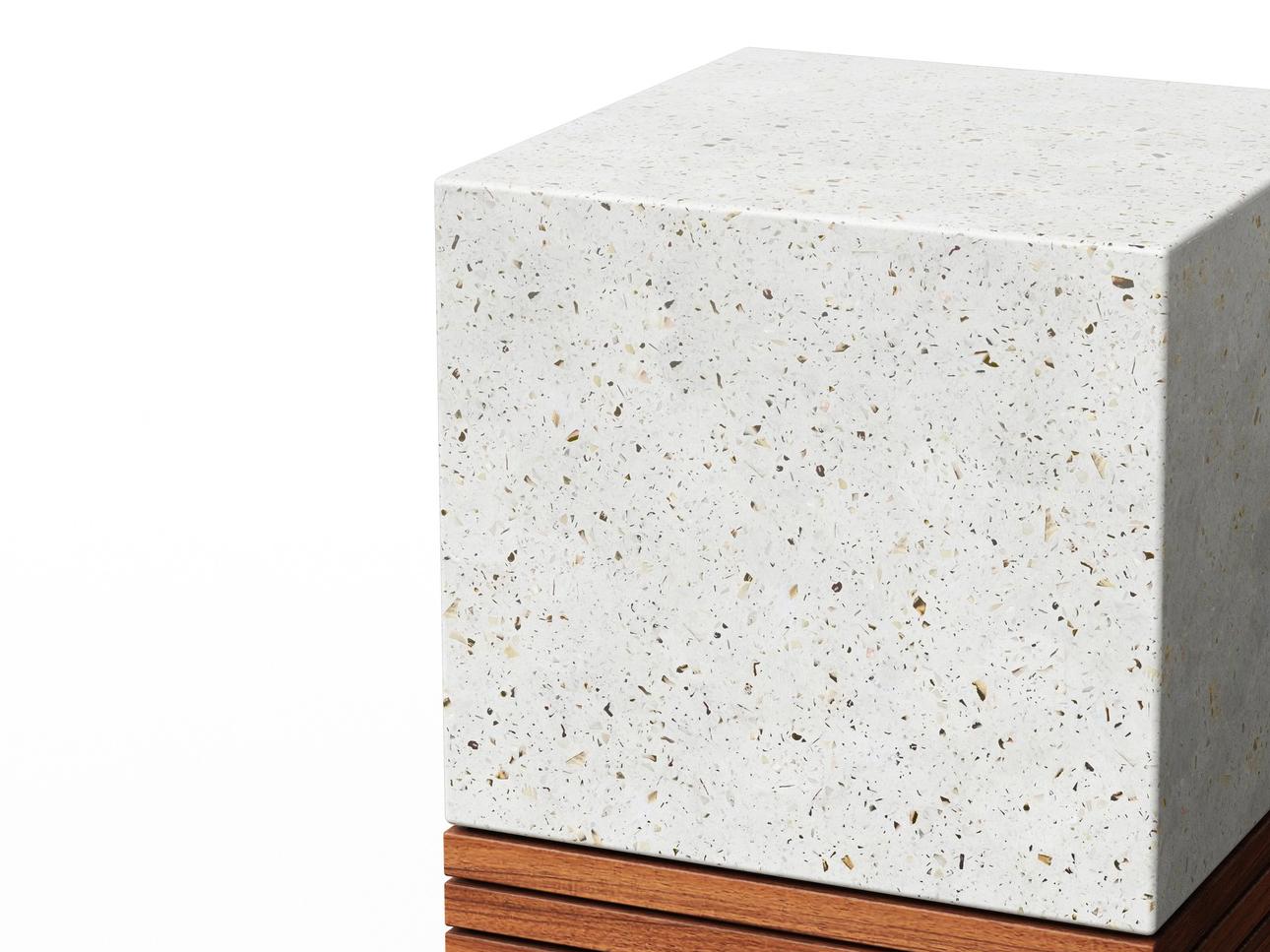 Urbia Outdoor Mixx Ivory Terrazzo Natural Concrete Bar Stool