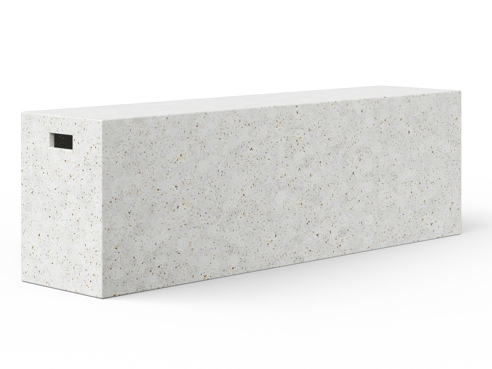Urbia Outdoor Mixx Ivory Terrazzo Concrete Bench