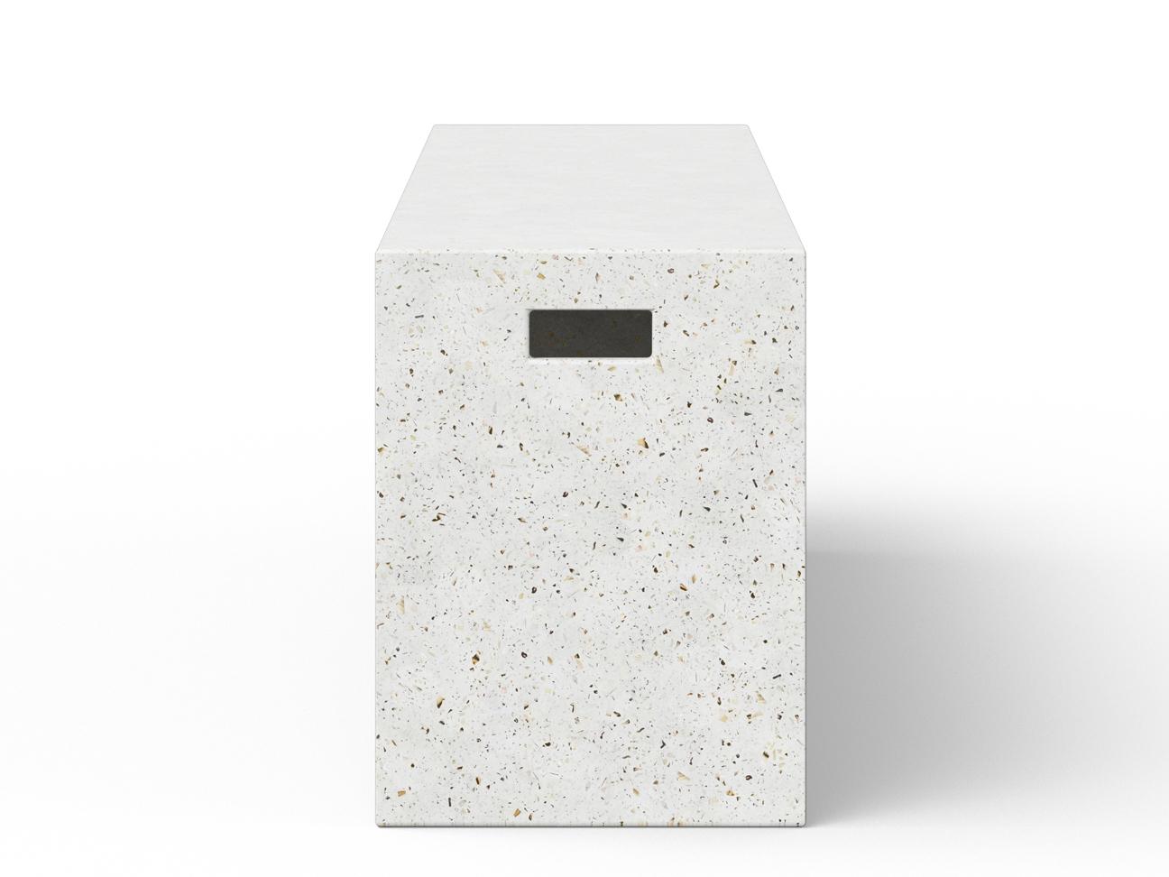 Urbia Outdoor Mixx Ivory Terrazzo Concrete Bench