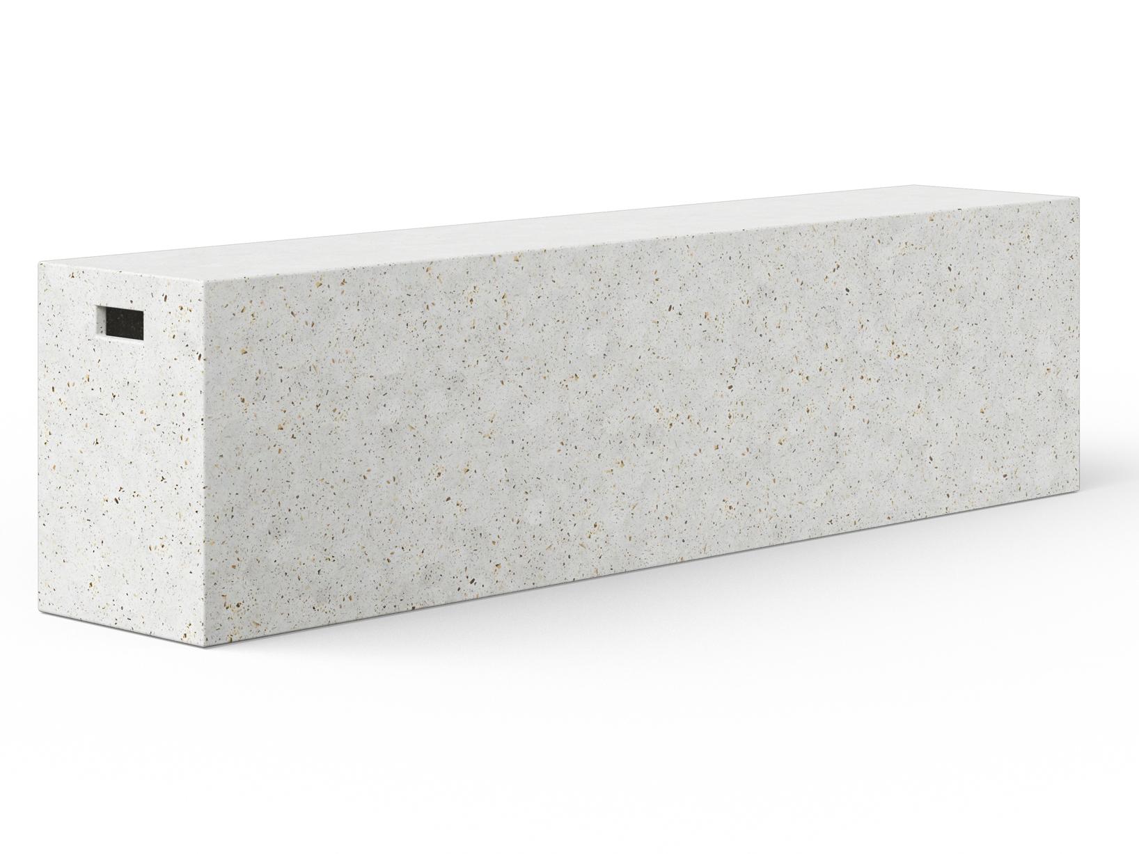 Urbia Outdoor Mixx Ivory Terrazzo Concrete Bench
