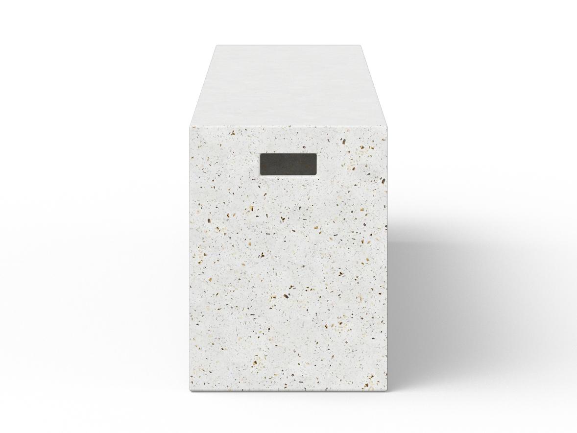 Urbia Outdoor Mixx Ivory Terrazzo Concrete Bench