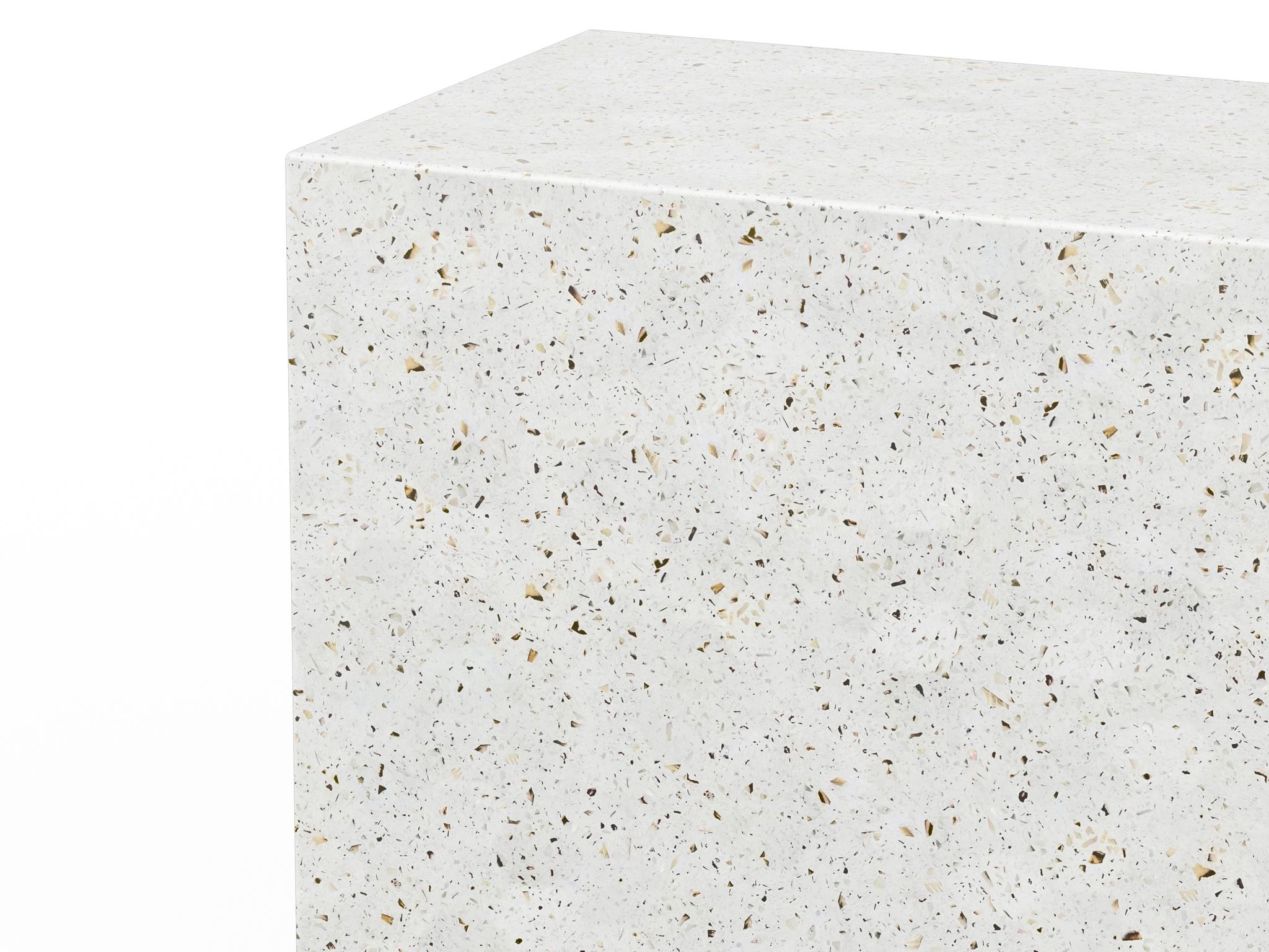 Urbia Outdoor Mixx Ivory Terrazzo Concrete Bench