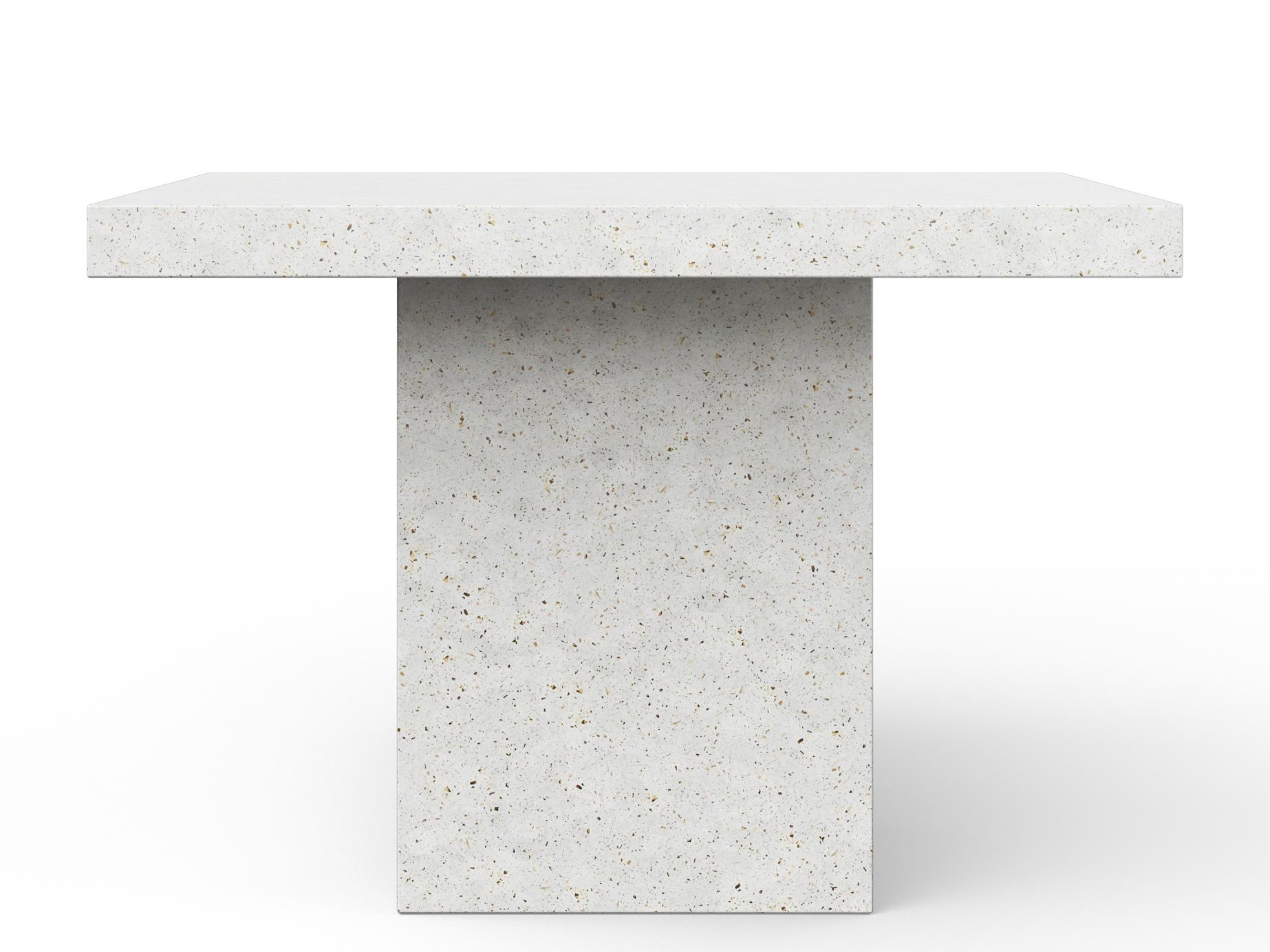Urbia Outdoor Mixx Ivory Terrazzo Concrete Square Bar Table