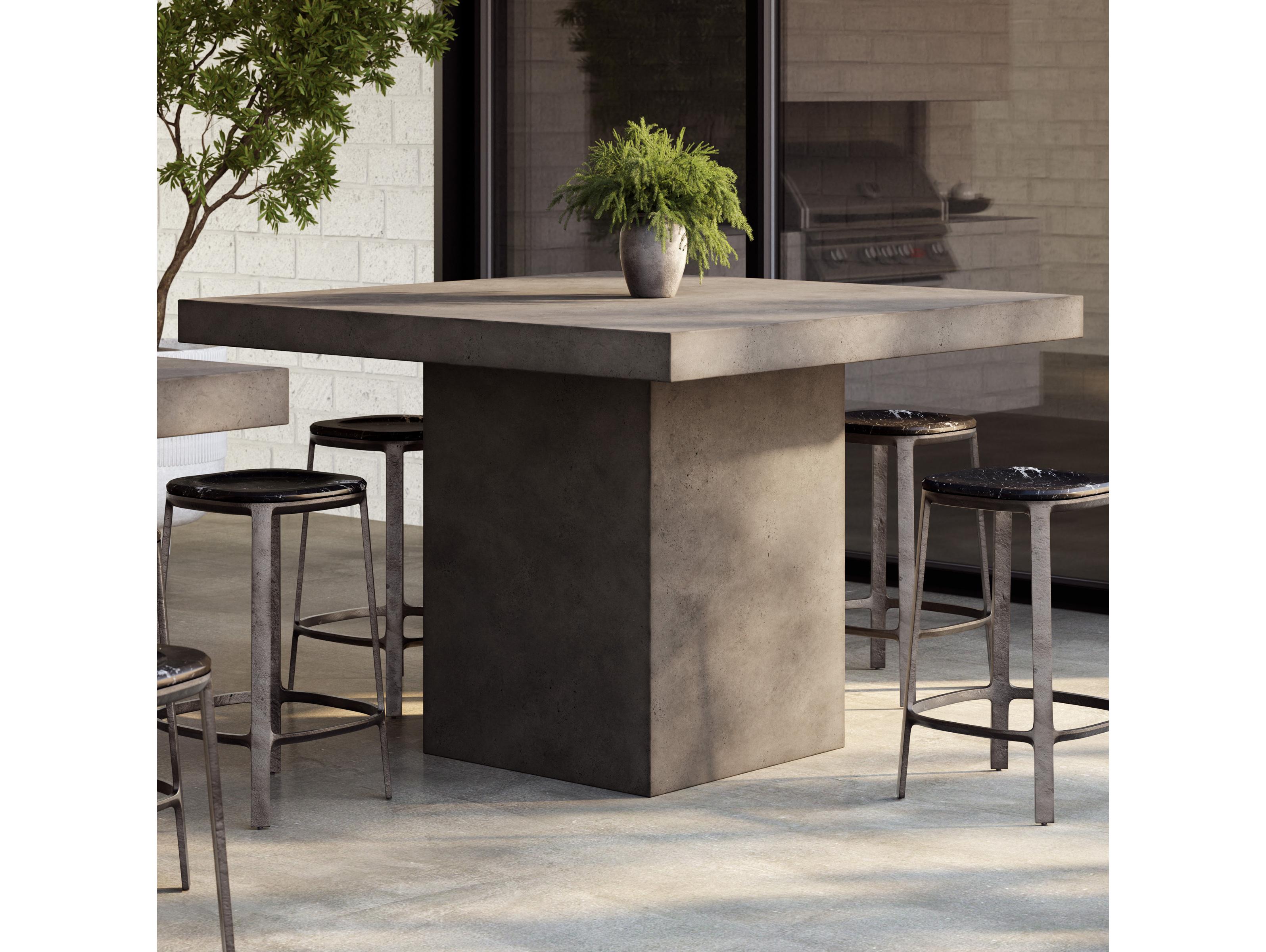 Urbia Outdoor Mixx Una Dark Grey Concrete Square Counter Table