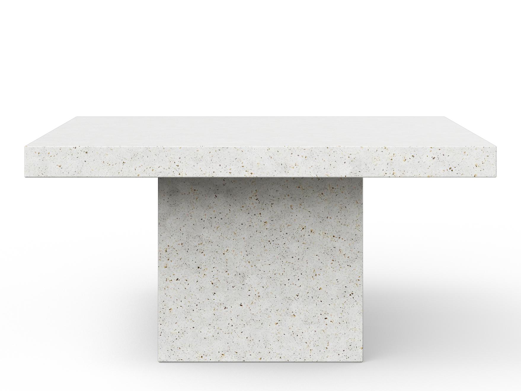 Urbia Outdoor Mixx Ivory Terrazzo Concrete Square Dining Table