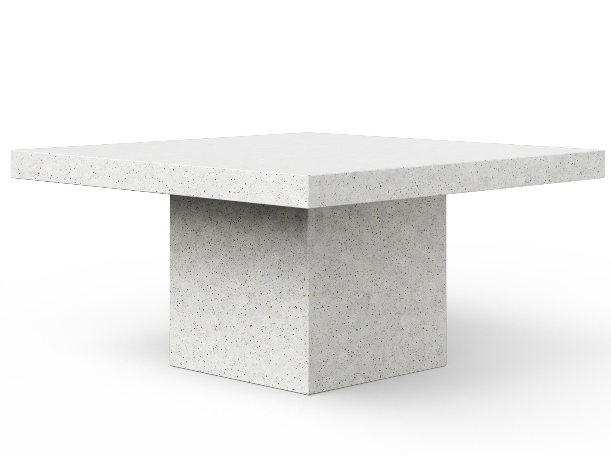 Urbia Outdoor Mixx Ivory Terrazzo Concrete Square Dining Table