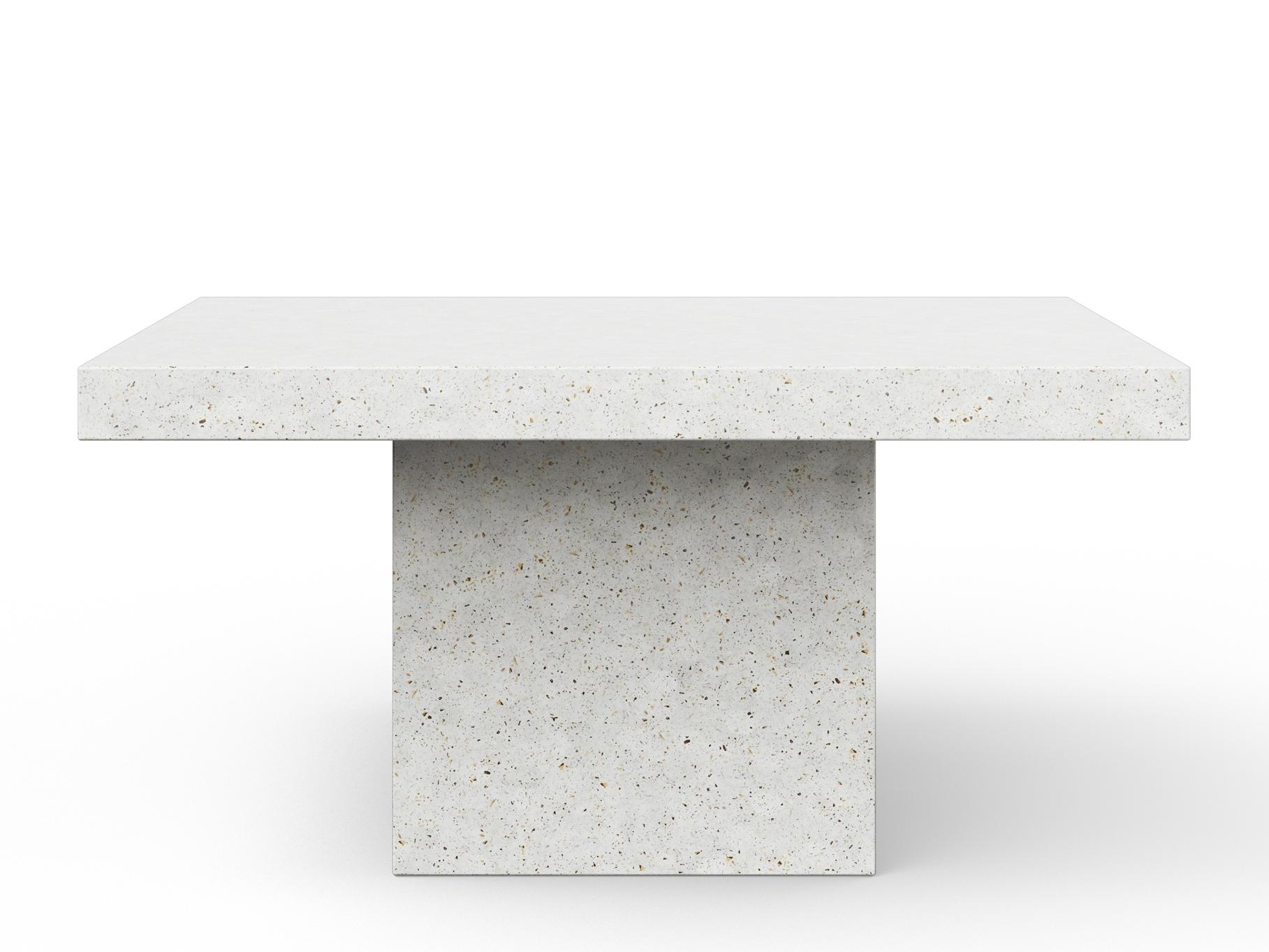 Urbia Outdoor Mixx Ivory Terrazzo Concrete Square Dining Table