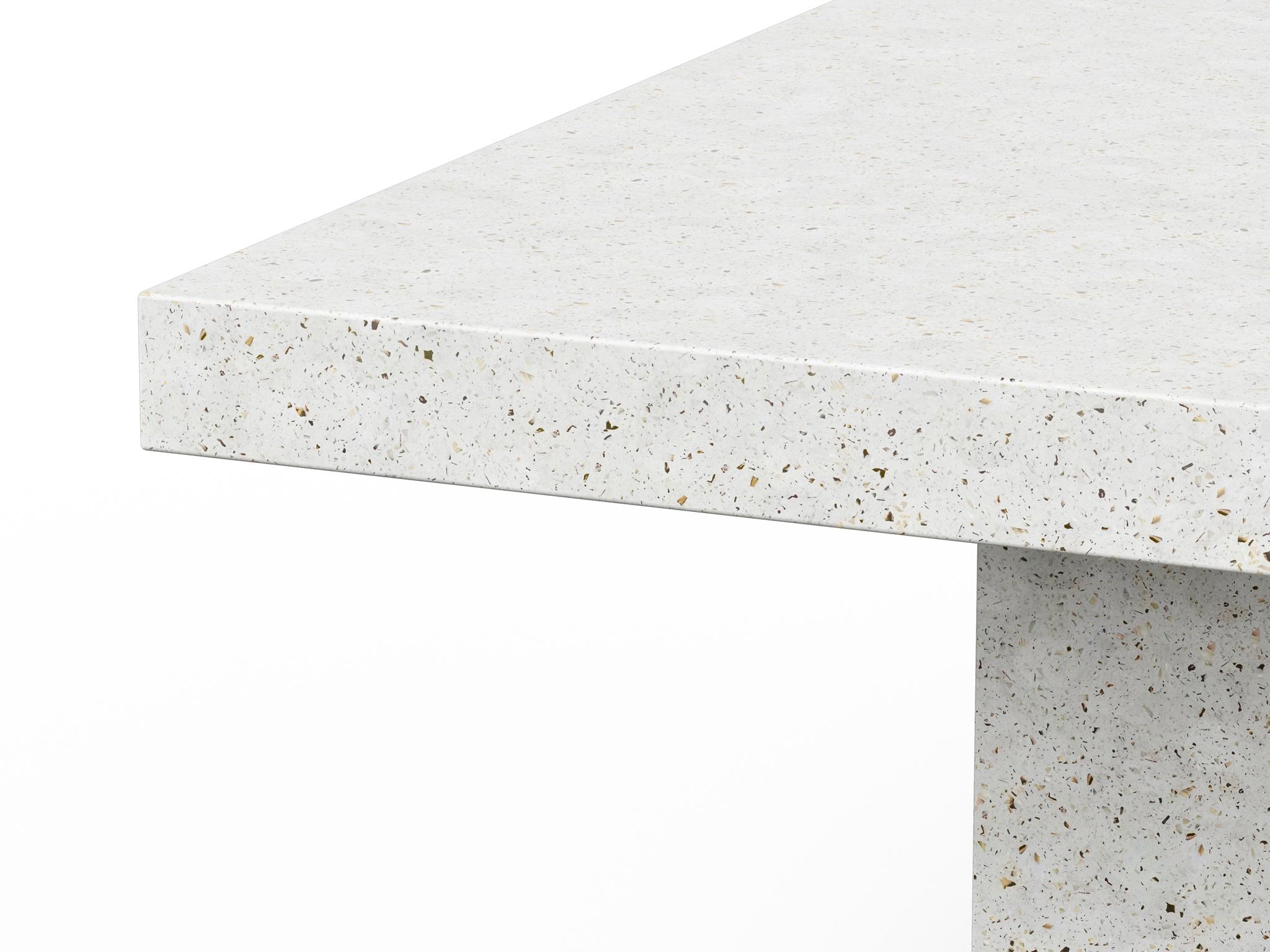 Urbia Outdoor Mixx Ivory Terrazzo Concrete Square Dining Table