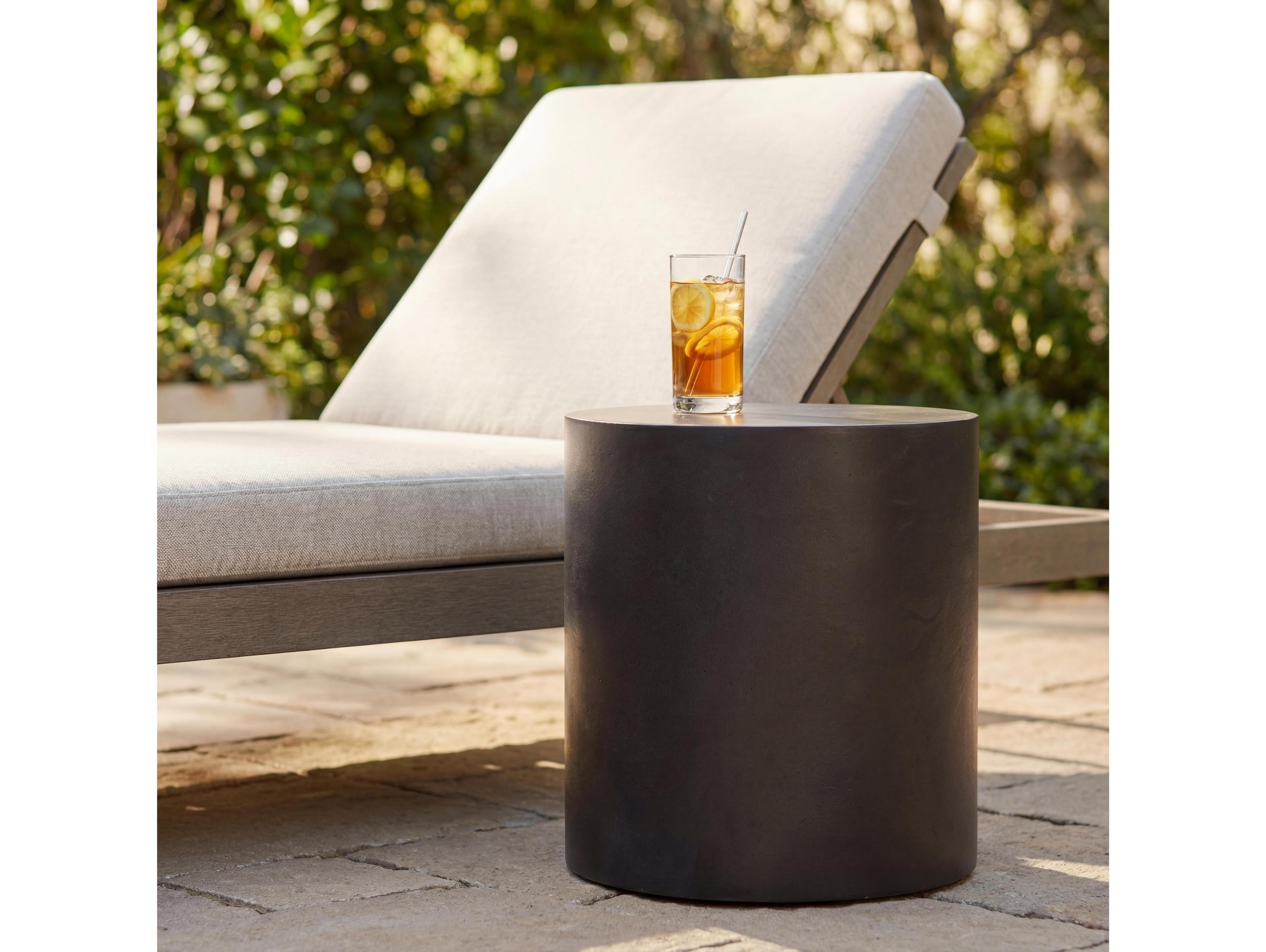 Urbia Outdoor Mixx Lava Concrete Round End Table