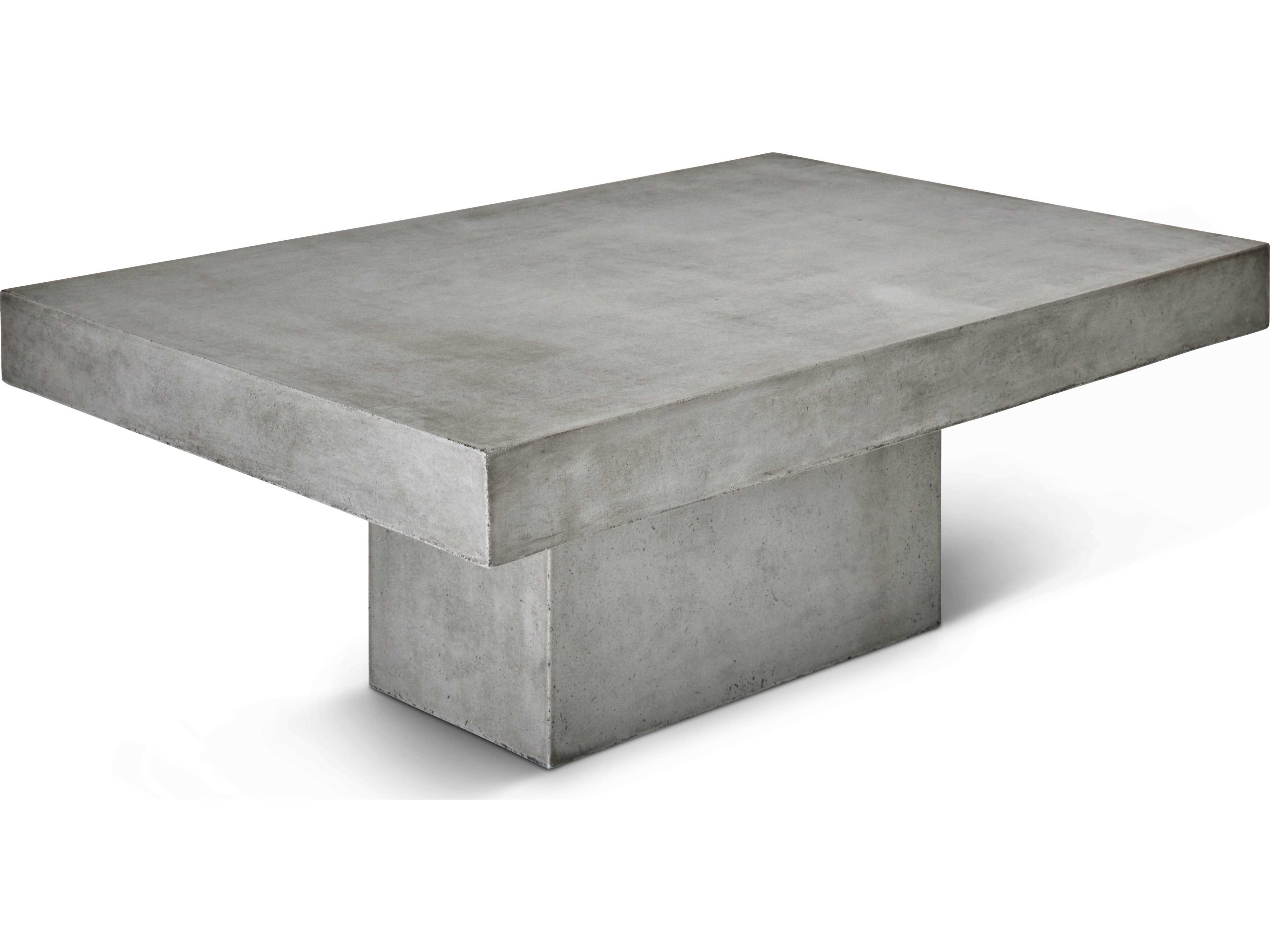 Urbia Outdoor Una Dark Grey Concrete Rectangular Coffee Table