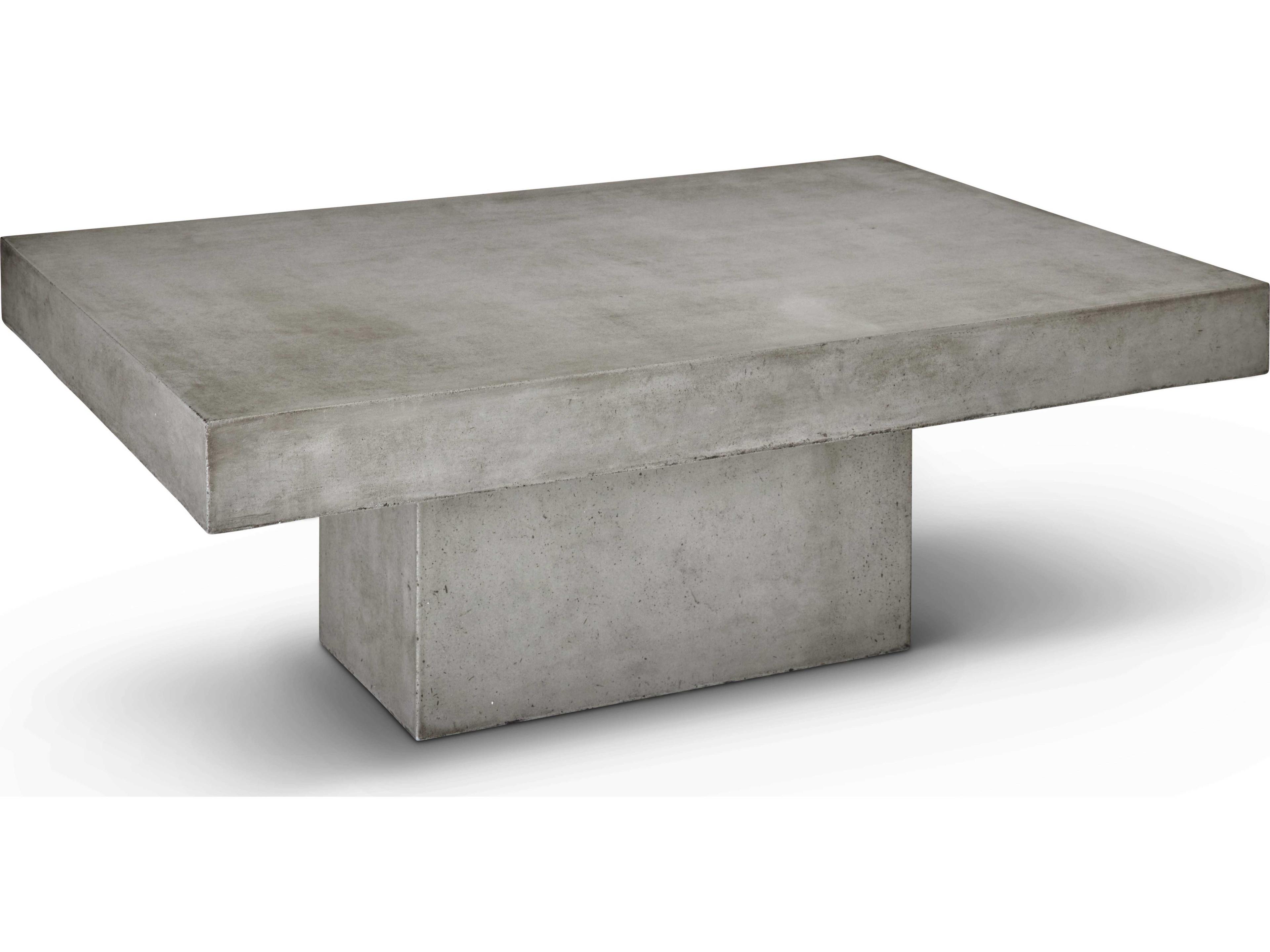 Urbia Outdoor Una Dark Grey Concrete Rectangular Coffee Table