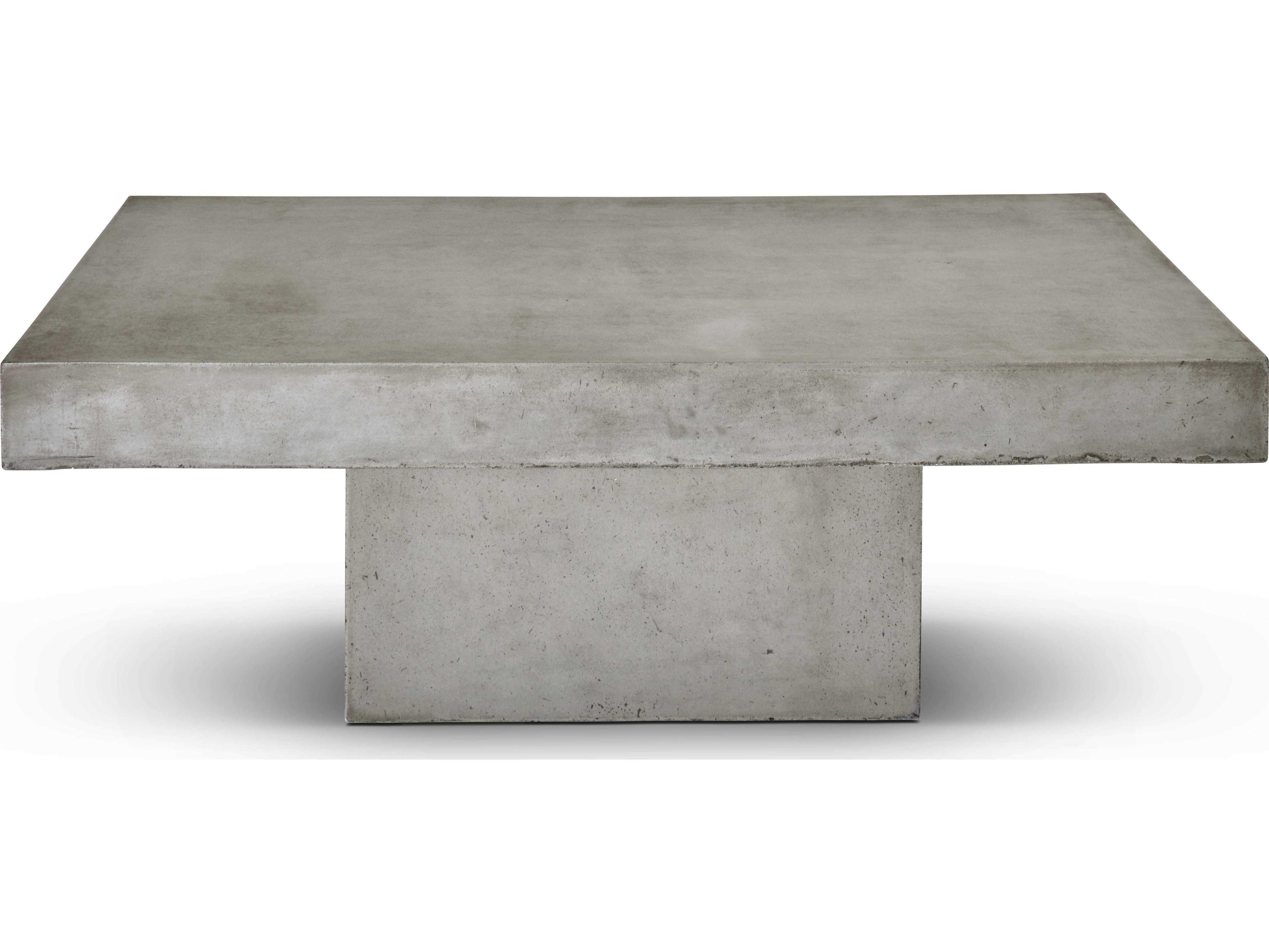 Urbia Outdoor Una Dark Grey Concrete Rectangular Coffee Table