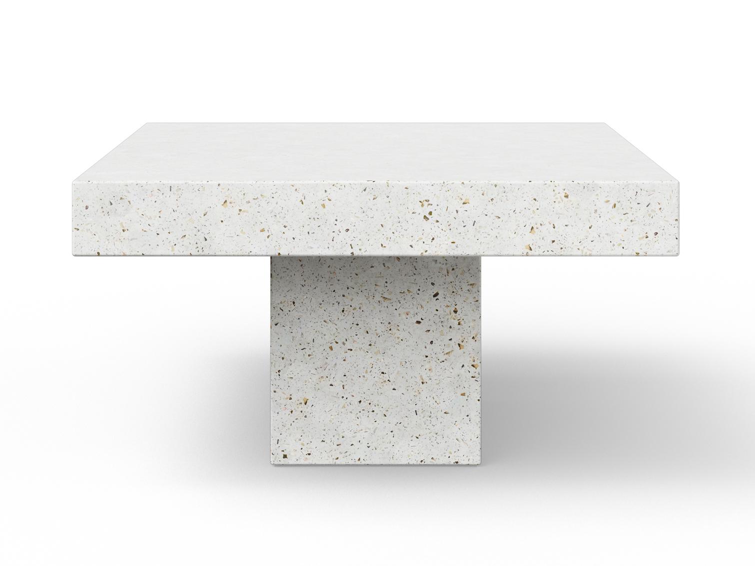 Urbia Outdoor Mixx Ivory Terrazzo Concrete Rectangular Coffee Table