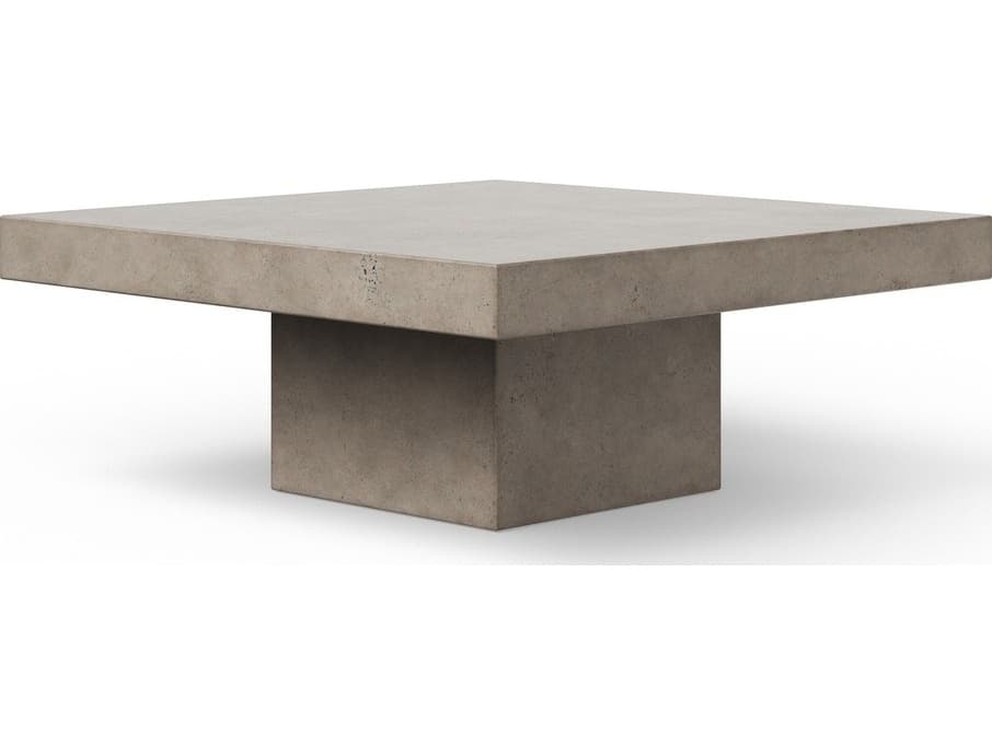 Urbia Outdoor Una Dark Grey Concrete Rectangular Coffee Table