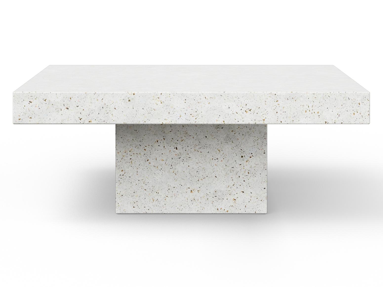 Urbia Outdoor Mixx Ivory Terrazzo Concrete Square Coffee Table