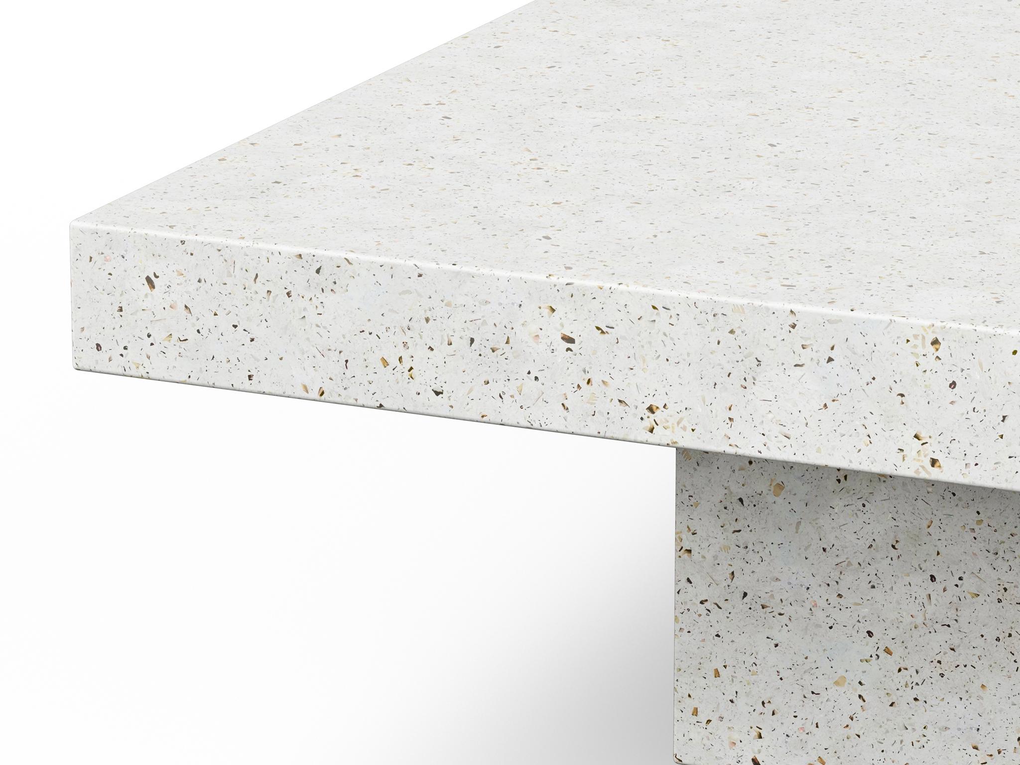 Urbia Outdoor Mixx Ivory Terrazzo Concrete Square Coffee Table