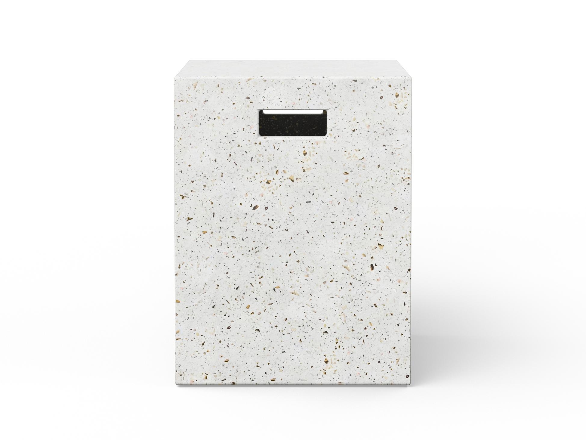 Urbia Outdoor Mixx Ivory Terrazzo Concrete Bar Stool