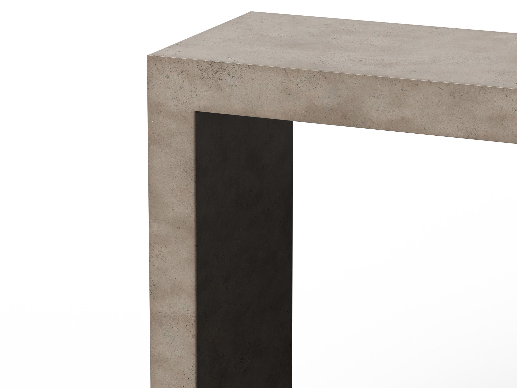Urbia Outdoor Mixx Dark Grey Concrete Rectangular Console Table