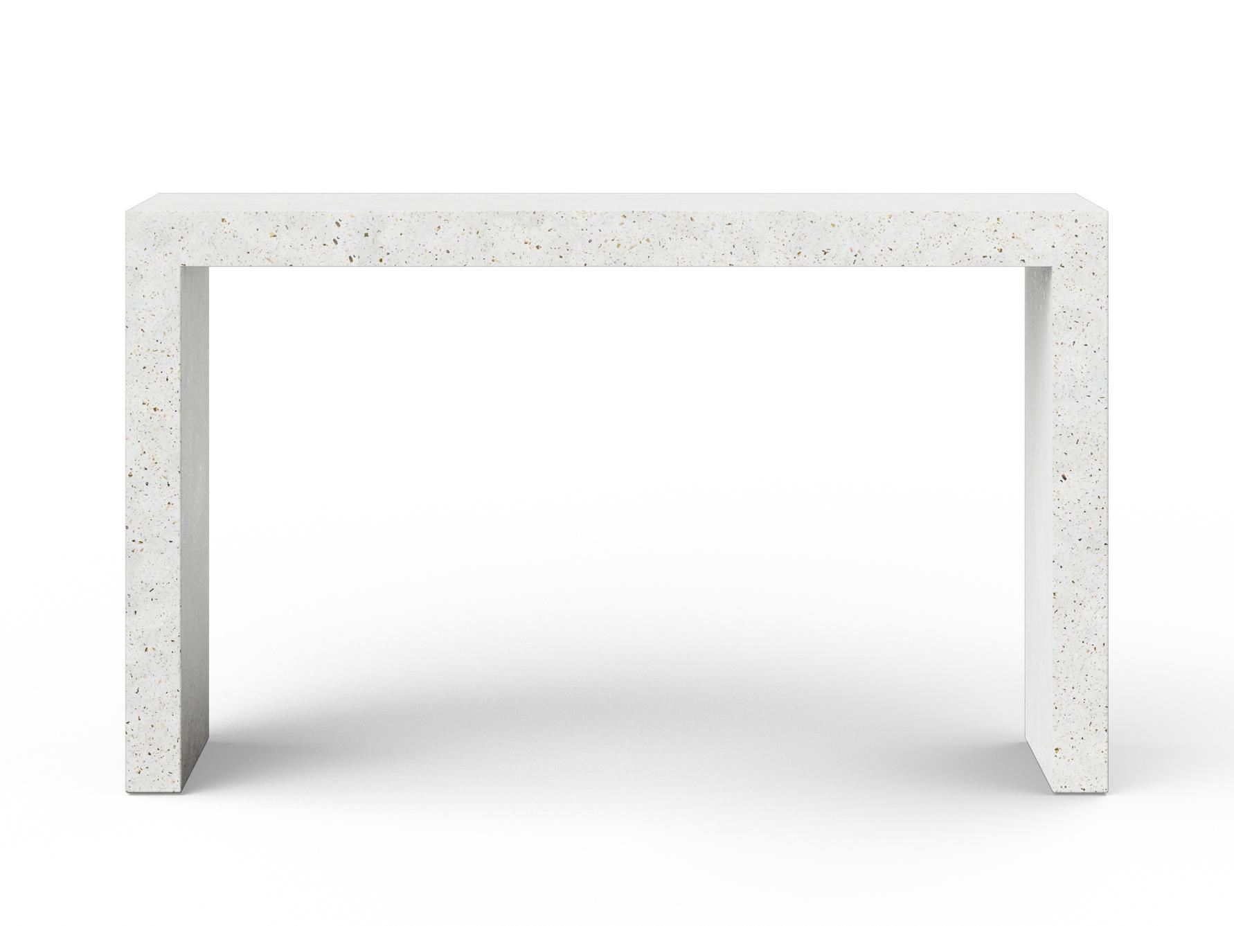 Urbia Outdoor Mixx Ivory Terrazzo Concrete Rectangular Console Table