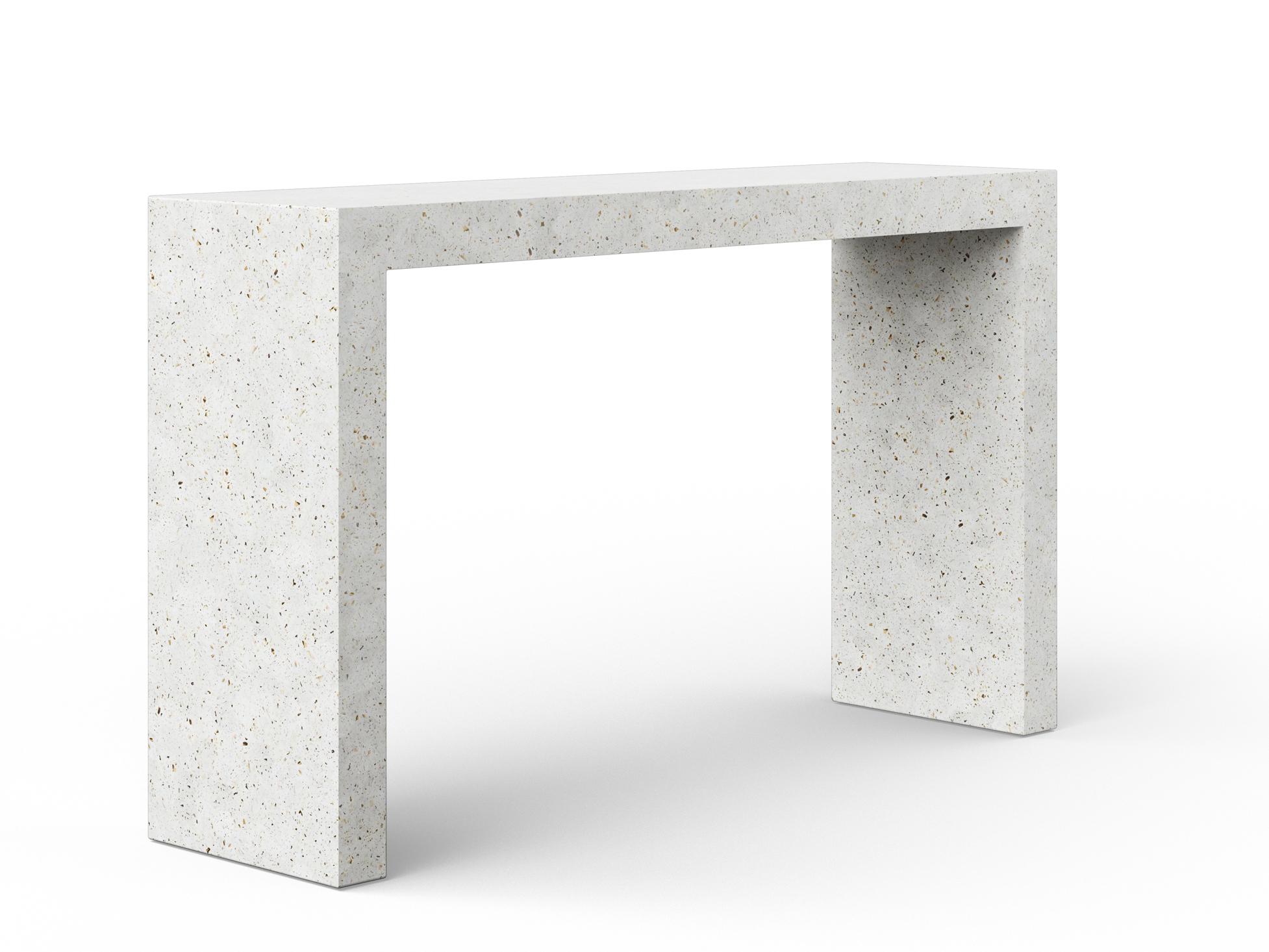 Urbia Outdoor Mixx Ivory Terrazzo Concrete Rectangular Console Table