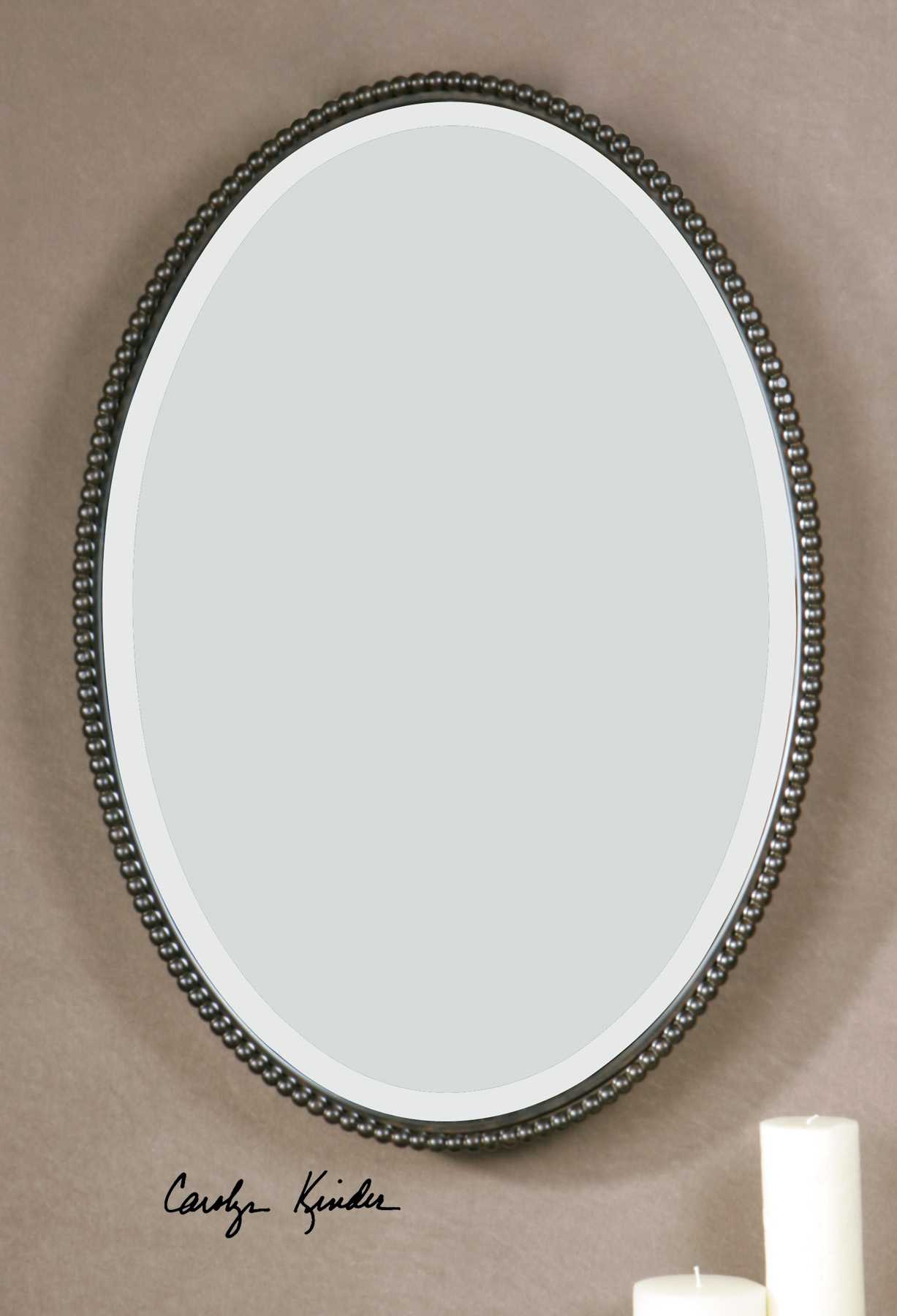 Uttermost Sherise Bronze Oval Wall Mirror